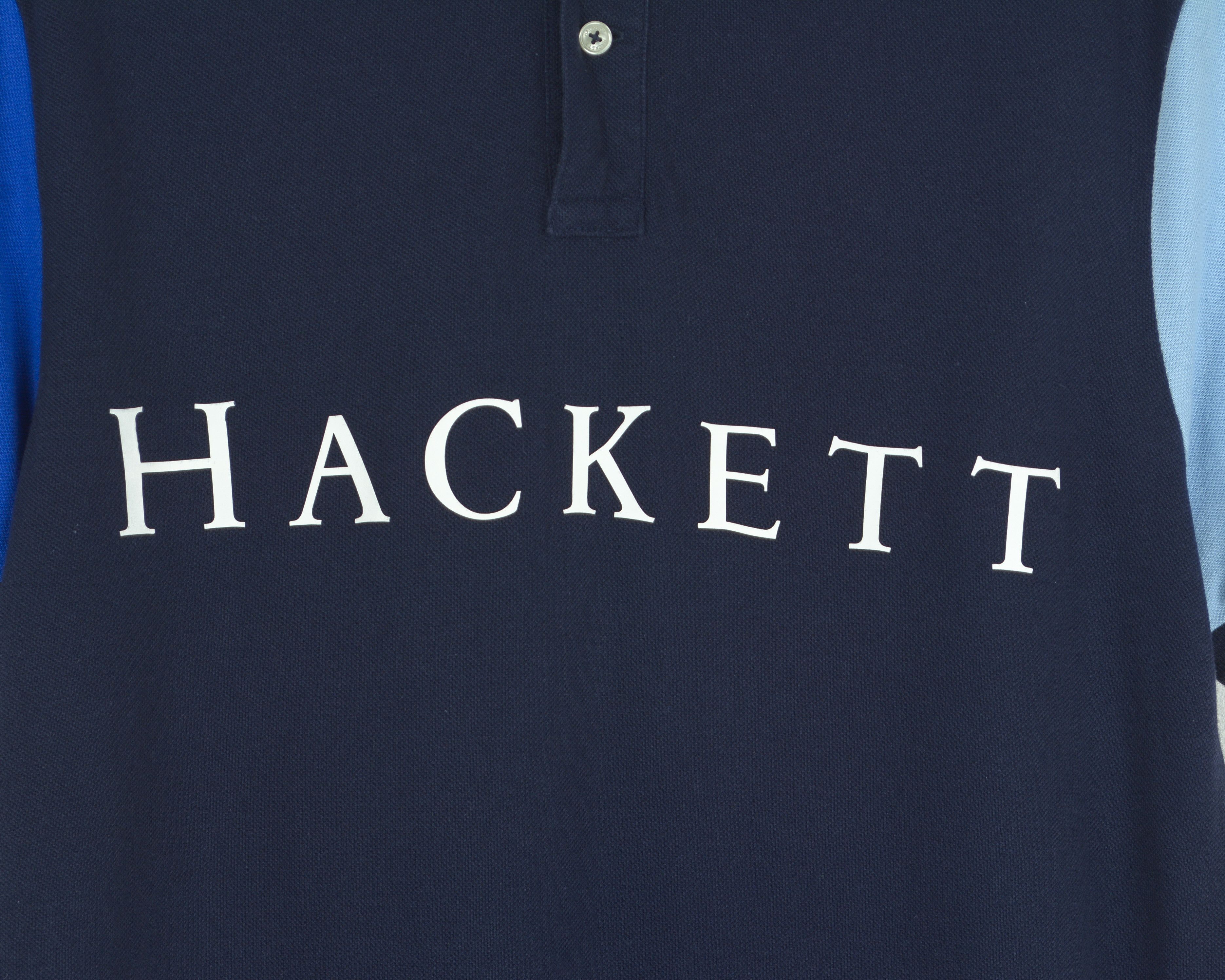 Hackett #1 men L Polo Shirt Short Sleeved Navy Top Summer Golf Blue Size US M / EU 48-50 / 2 - 3 Thumbnail
