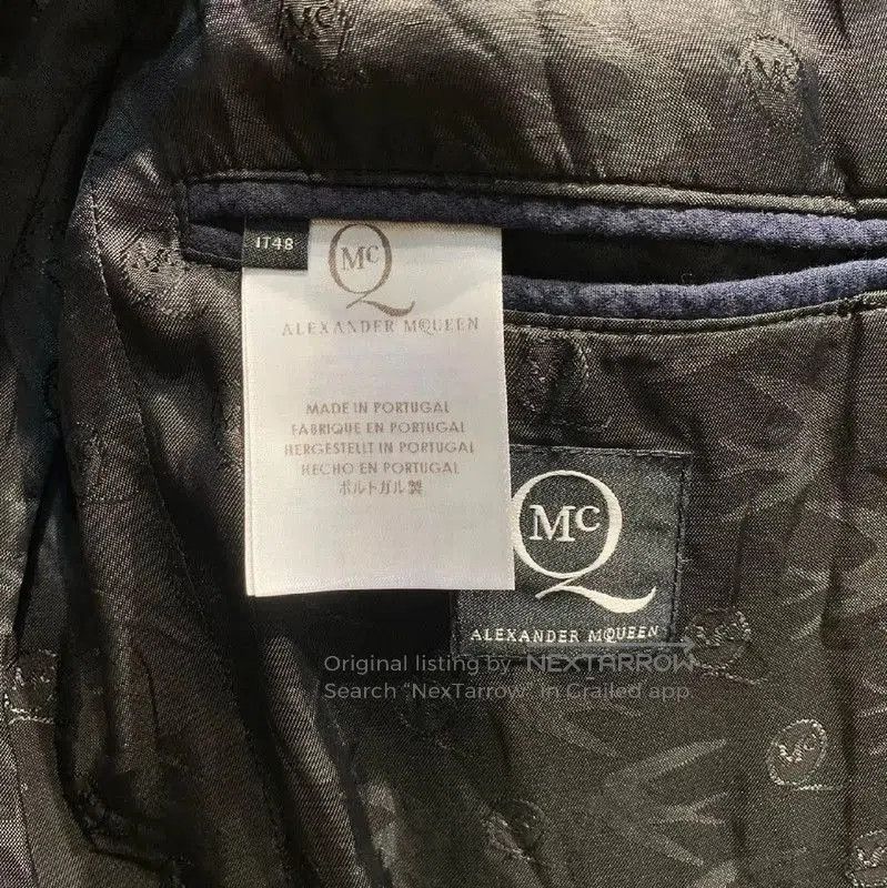 Alexander McQueen Alexander McQueen Navy Cotton Men's Jacket . Size US L / EU 52-54 / 3 - 4 Thumbnail