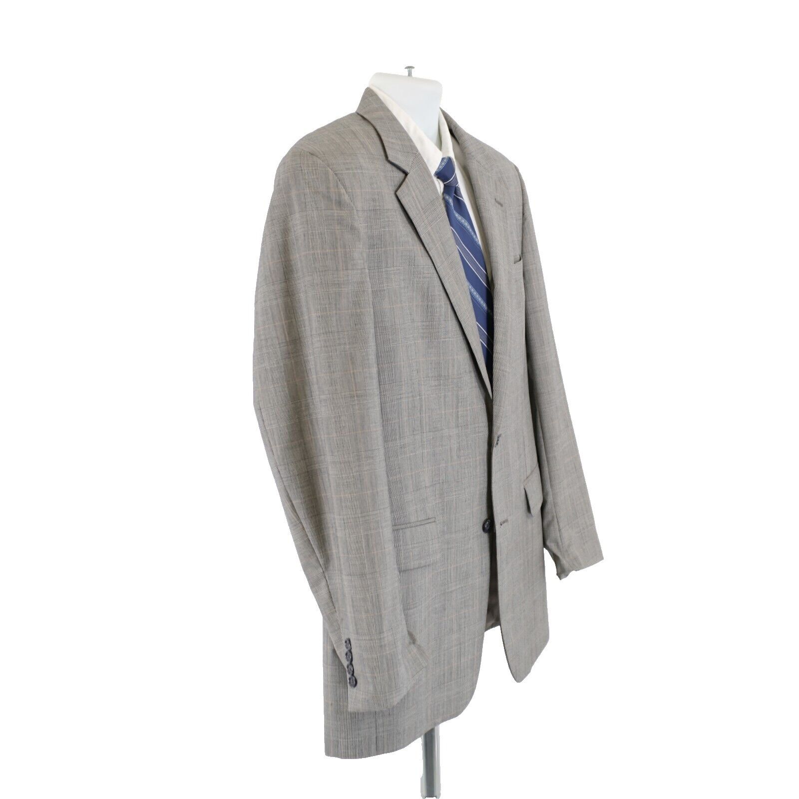 Jos. A. Bank Jos A Bank Wool Cream Black Plaid W/ Orange Windowpane Sport Size 42L - 7 Thumbnail