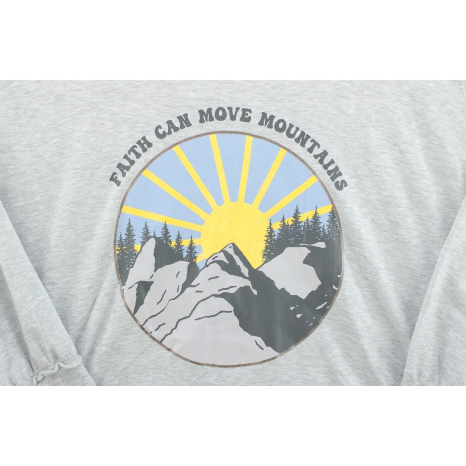 Vintage Cato Hoodie Faith Can Move Mountains Women's 18/20w Gray Graphic Print Size XXL / US 16-18 / IT 52-54 - 2 Thumbnail