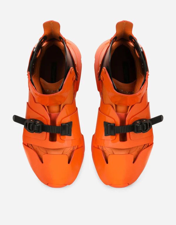 Dolce & Gabbana o1y0125 Logo Low-Top Sneakers in Orange/Black Size US 9.5 / EU 42-43 - 4 Thumbnail