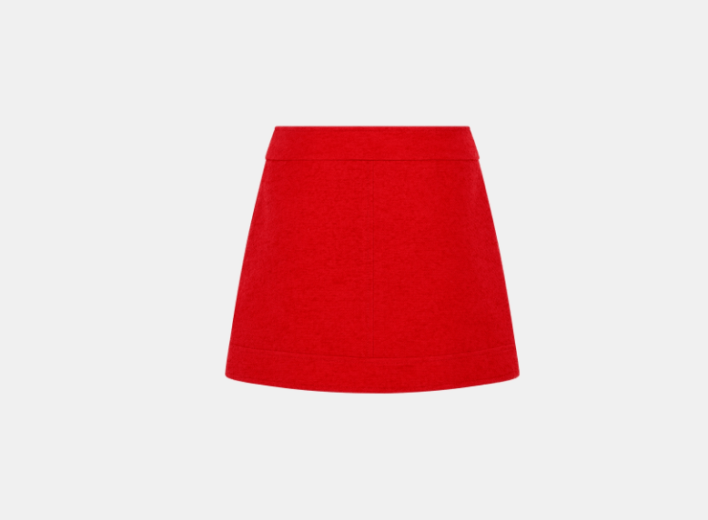 Dior o1w1db11225 451J12 Wrap Mini Skirt in Red Size 30" / US 8 / IT 44 - 2 Thumbnail