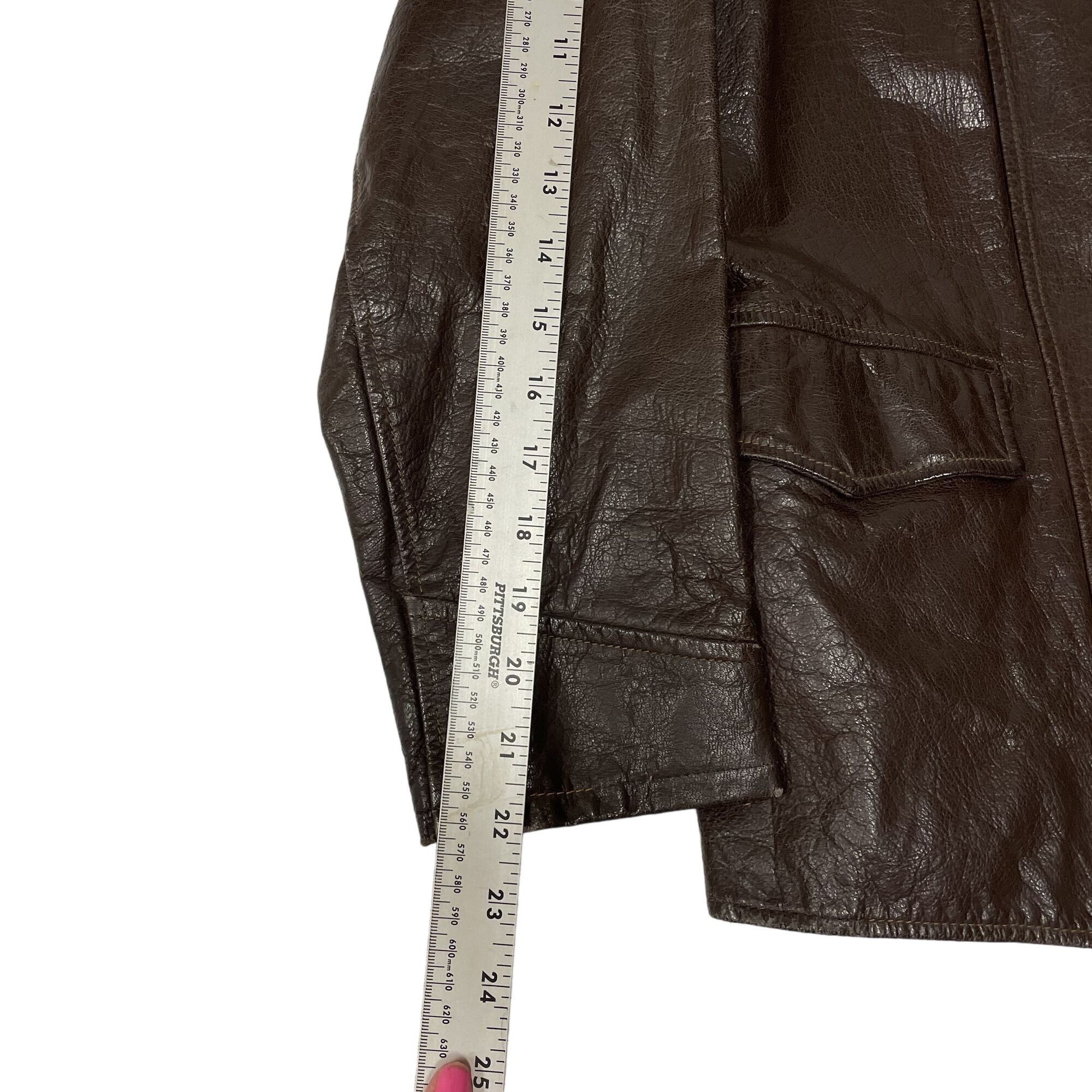 Other Vtg DISTRESSED Leather Motorcycle Hippie Goat Skin Jacket Size S / US 4 / IT 40 - 7 Thumbnail