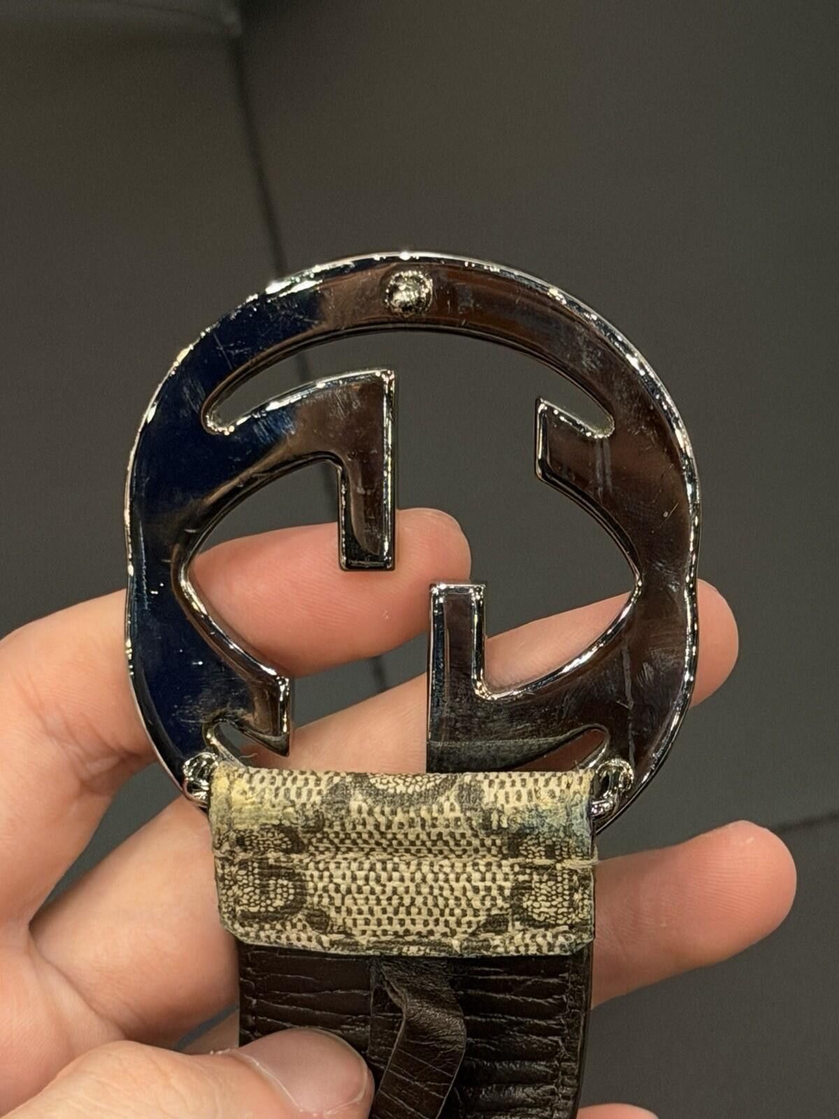 Gucci Gucci Tan Brown Silver Buckle Belt 100/40 $600 Size ONE SIZE - 12 Thumbnail
