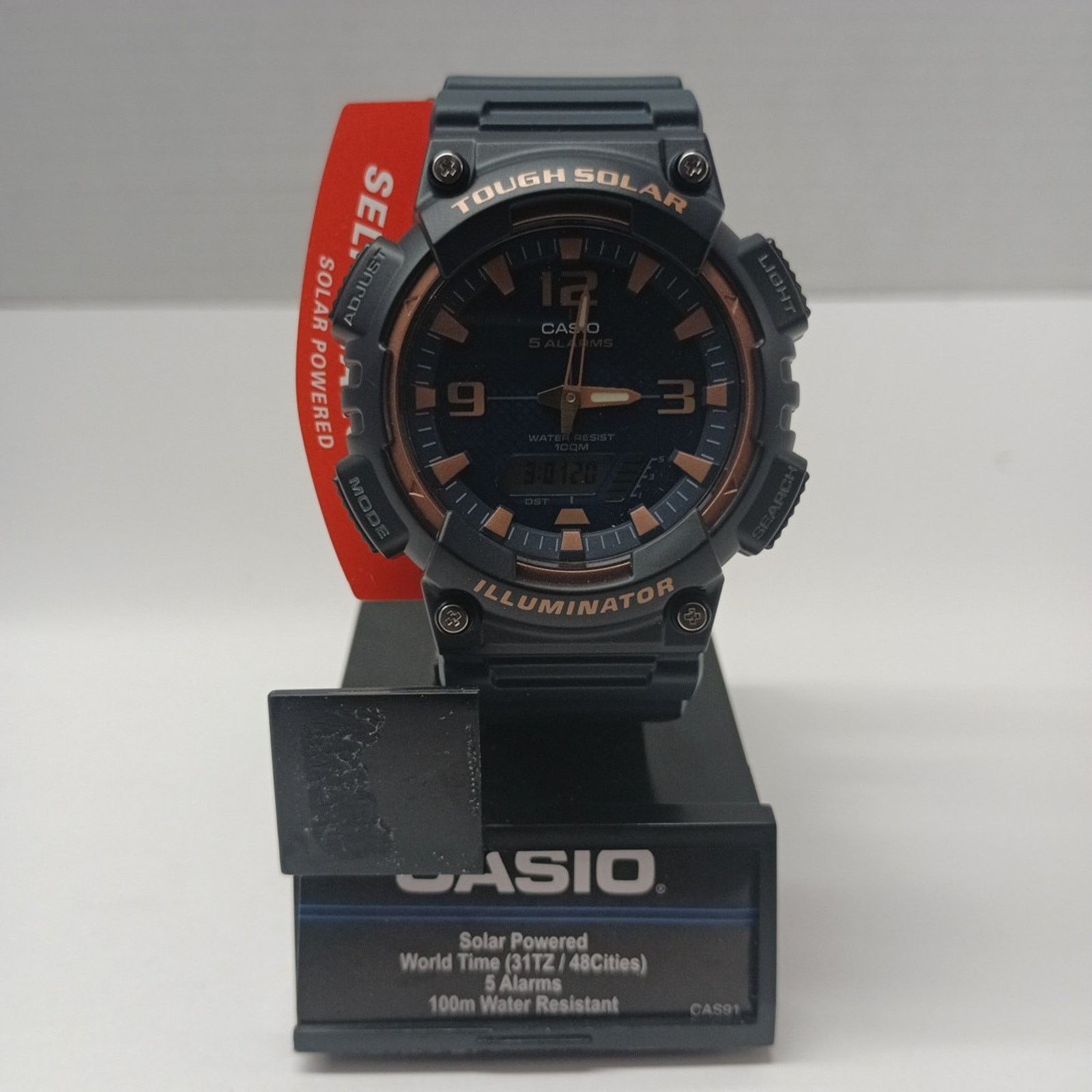 Casio Casio Men's Tough Solar Quartz Alarm World Time Resin Watch Size ONE SIZE - 5 Thumbnail