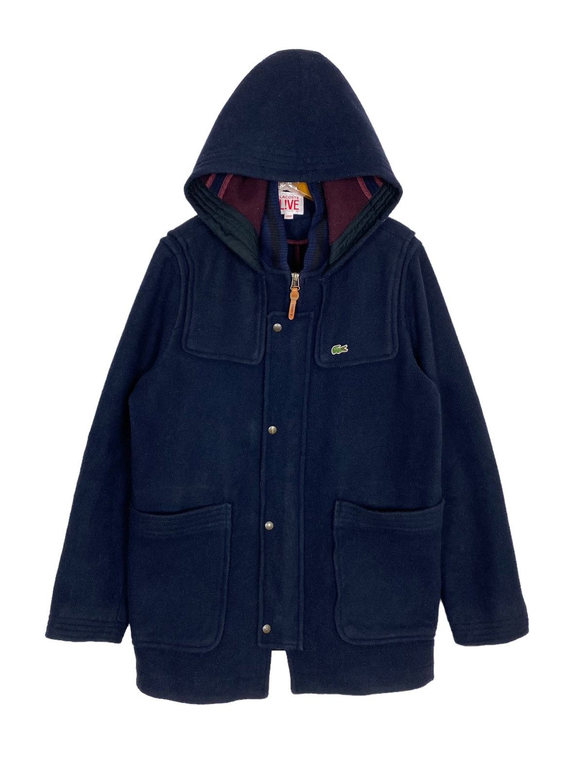 Lacoste Rare ‼️ Lacoste Live Duffle Coat Hoodie Small Logo Size US M / EU 48-50 / 2 - 1 Thumbnail