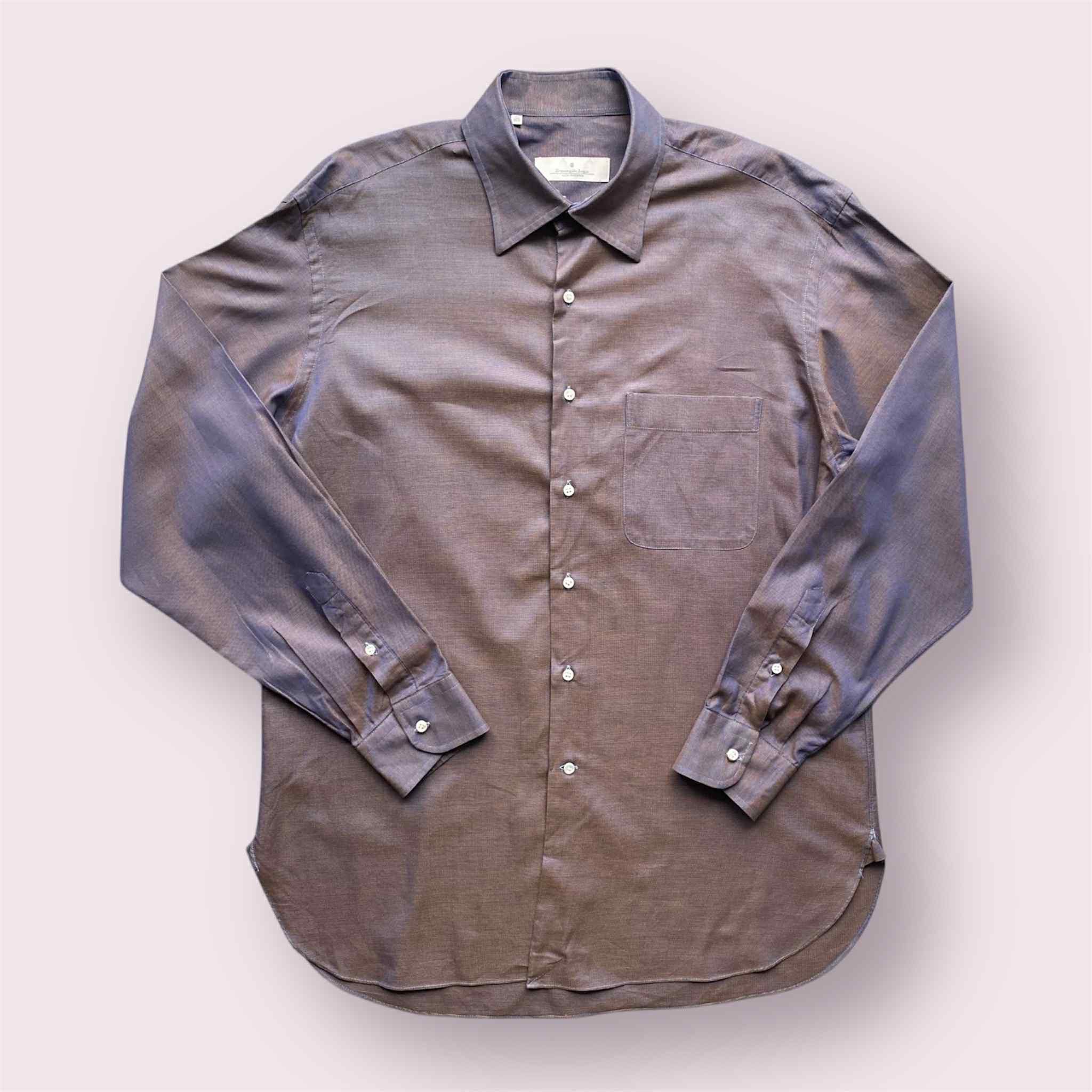 Ermenegildo Zegna Ermenegildo Zegna Button Up Shirt Chameleon Color With Tie Size US XL / EU 56 / 4 - 2 Thumbnail