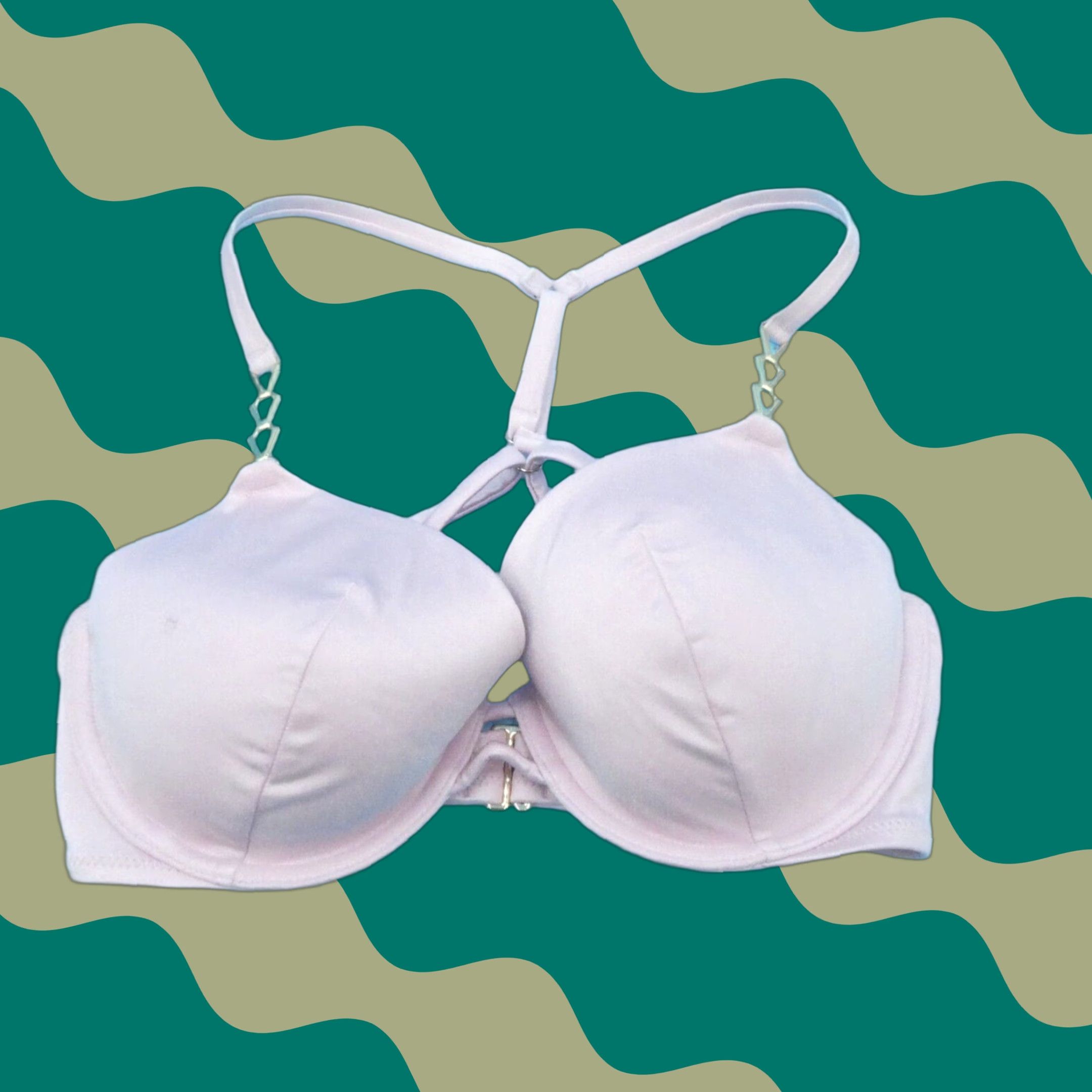 Victoria's Secret Pink 32DD Underwired Padded Halter Bikini Top Swimwear VS Women's Top Pink 32 DD