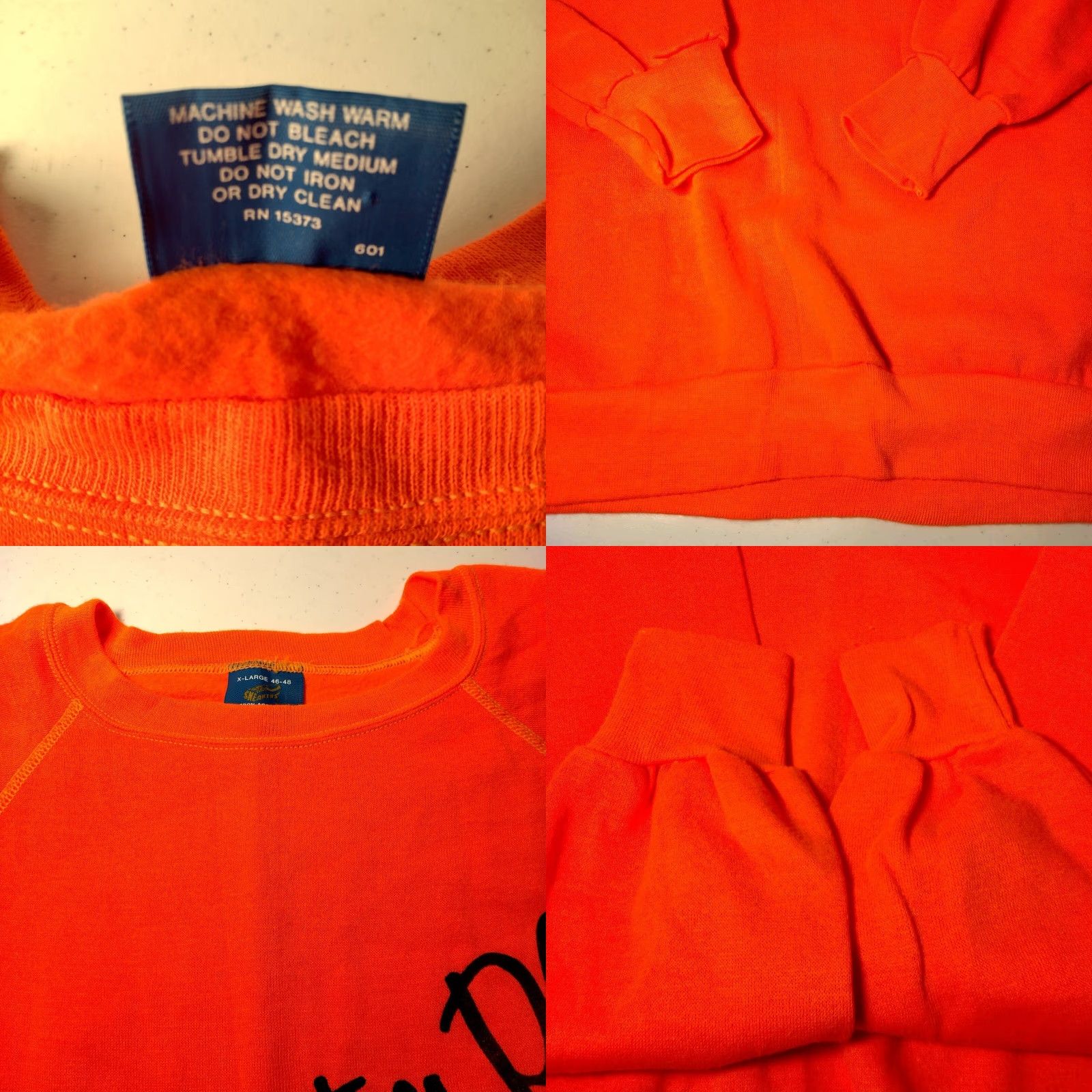 Vintage VINTAGE Sneakers Washington DC Sweatshirt Men XL Crew Neck Raglan Orange Knit Sweatshirt, Long Sleeve, Pullover, Acrylic, Solid, DC Theme, Vintage Size US XL / EU 56 / 4 - 8 Thumbnail