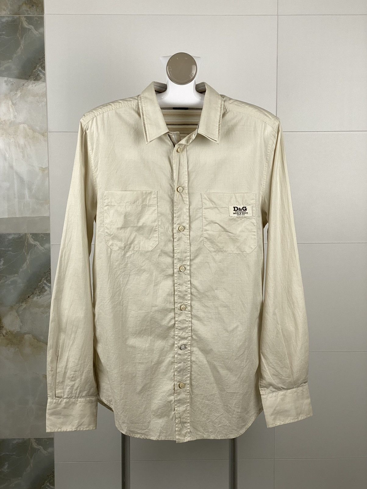 Dolce & Gabbana × Vintage Dolce & Gabbana shirt double collar logo D&G size 50 Size US M / EU 48-50 / 2 - 1 Thumbnail