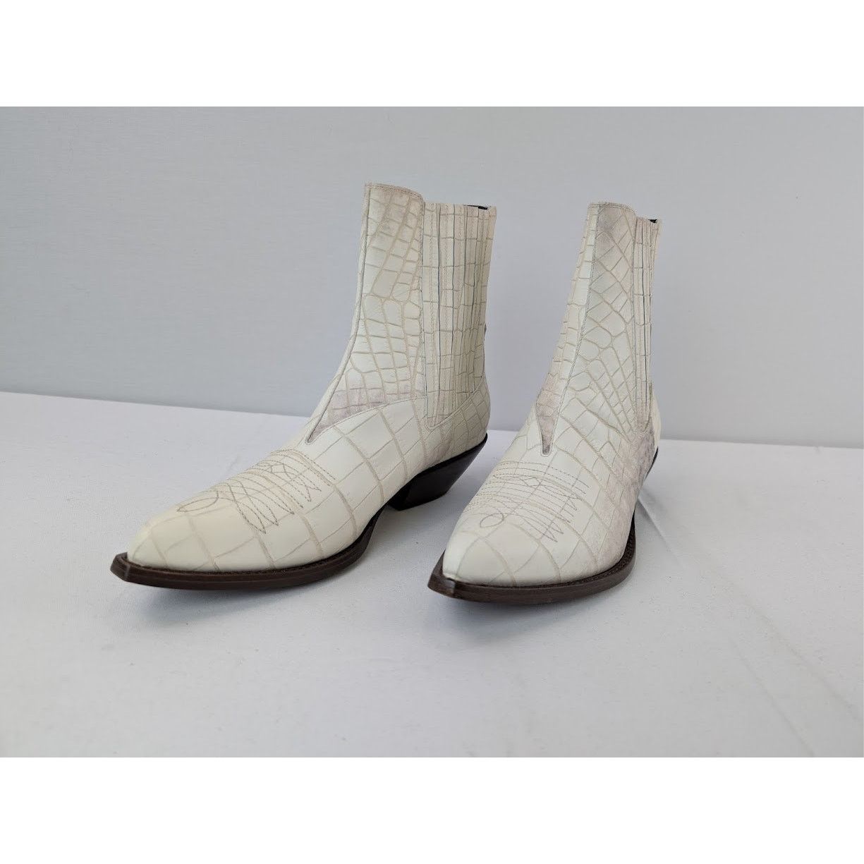 Celine o1rshd1 Leon Chelsea Boots in White Size US 9 / EU 42 - 6 Thumbnail