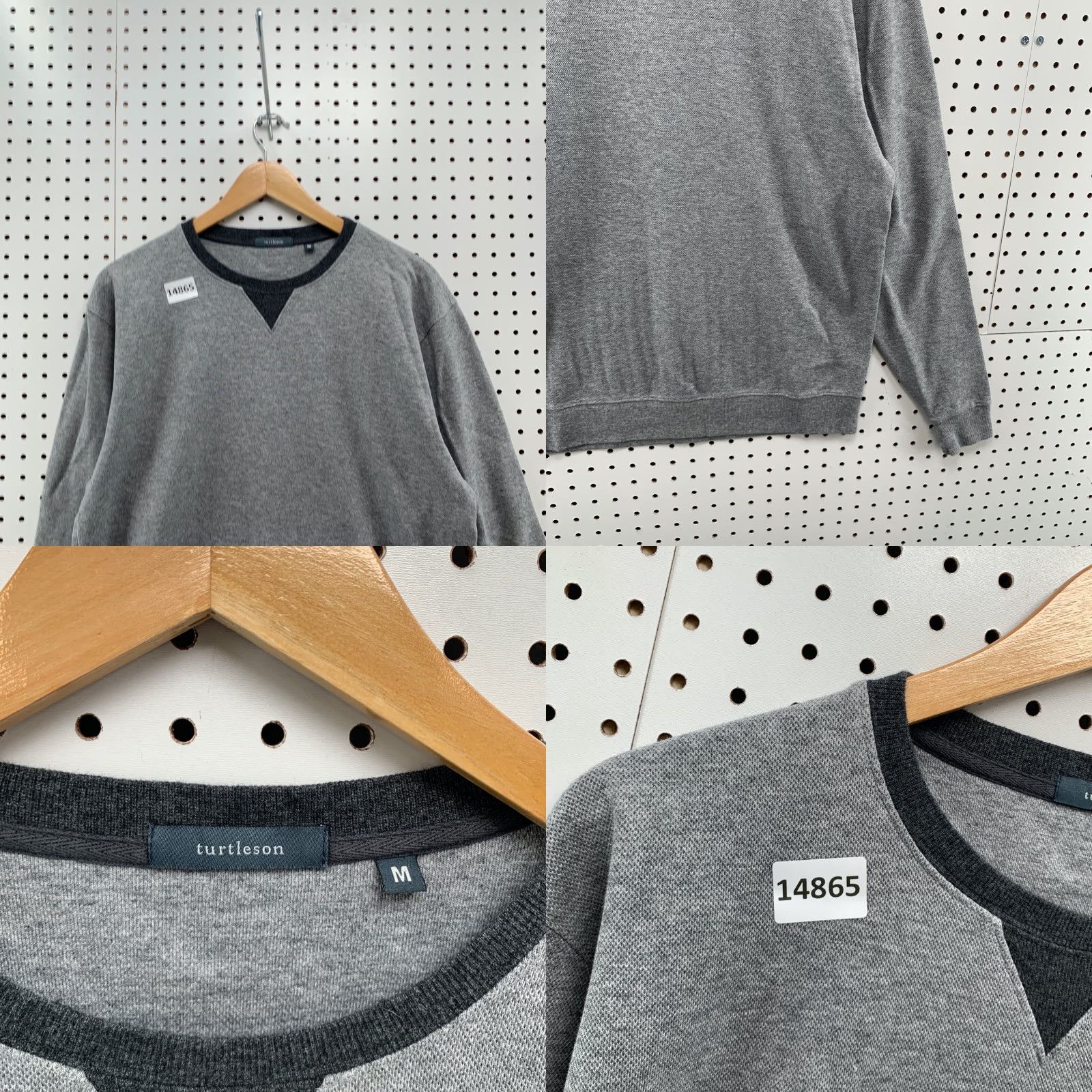 Vintage VINTAGE TURTLESON Pima Cotton Pullover Medium Sweater Gray V Notch Lightweight Mens Size US M / EU 48-50 / 2 - 8 Thumbnail