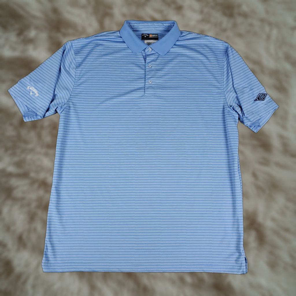 Adidas Adidas Polo Shirt Mens XL Blue Striped Casual Golf Short Sleeve Size US XL / EU 56 / 4 - 1 Thumbnail