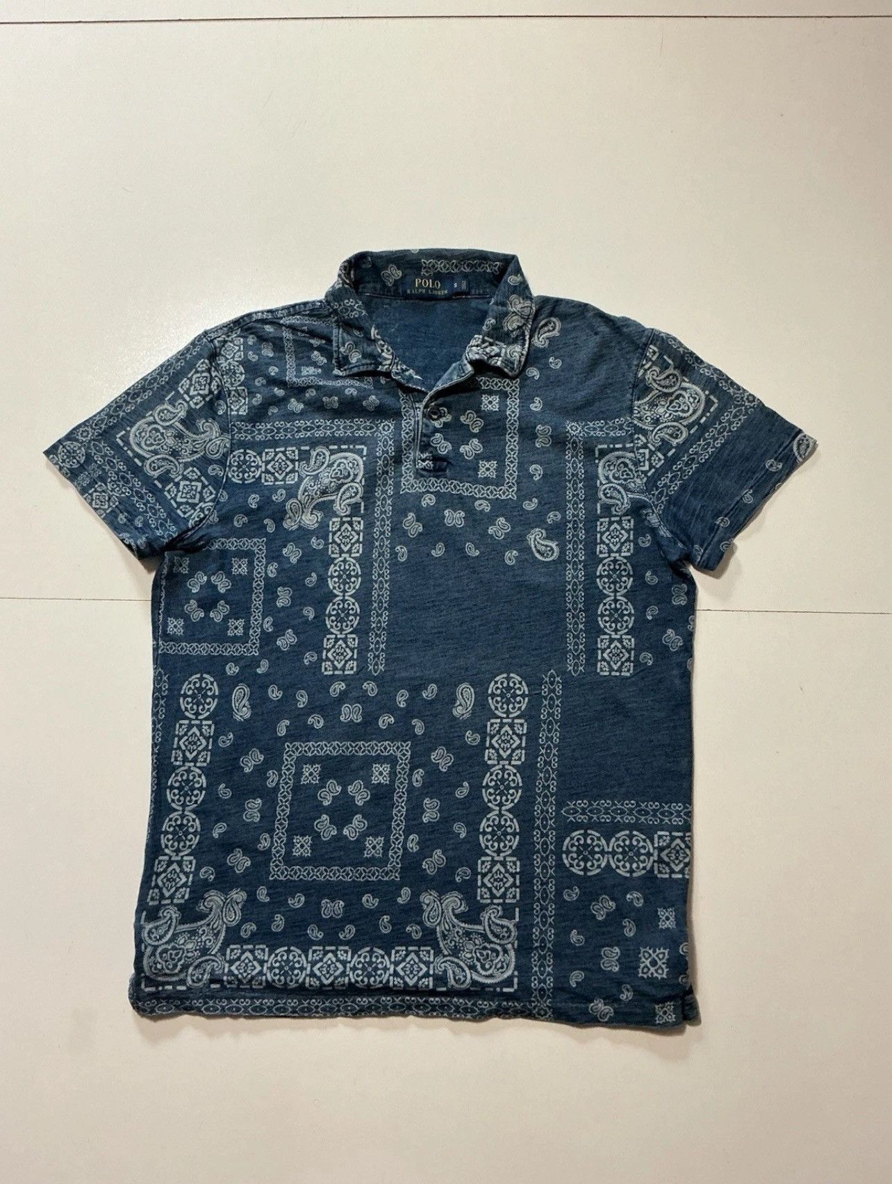 Polo Ralph Lauren Polo Ralph Lauren Bandana Paisley Blue AOP S/S Polo Shirt Size US S / EU 44-46 / 1 - 1 Thumbnail