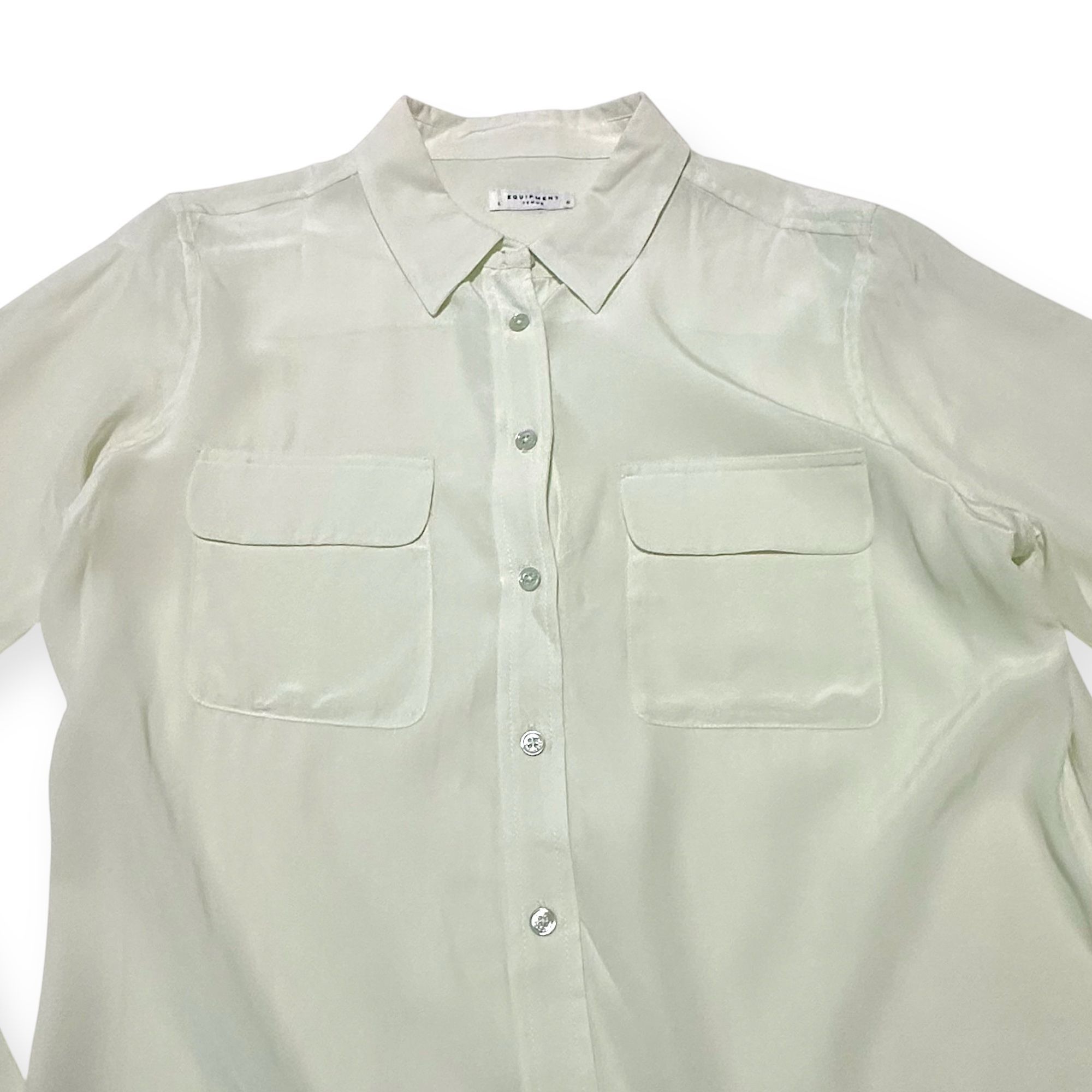 Equipment Equipment Signature Slim Fit Silk Button-up Shirt , Size L, Size L / US 10 / IT 46 - 7 Thumbnail