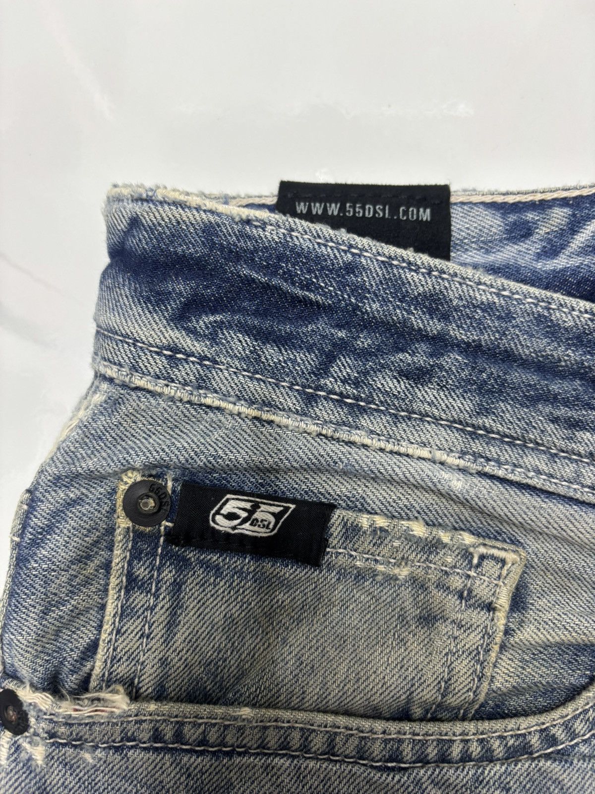 55DSL × Diesel 🔥VINTAGE 55DSL DISTRESSED DENIM JEANS Size US 33 - 9 Thumbnail