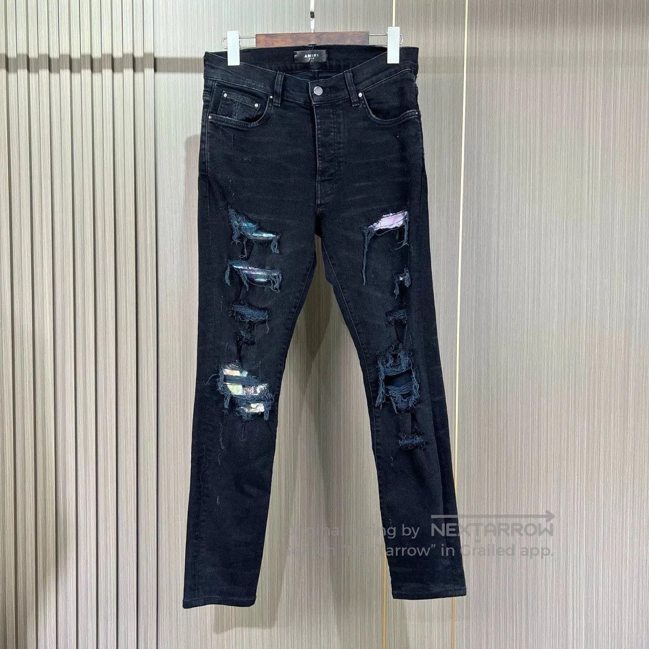 Amiri Amiri Flower Patchwork Distressed Jeans. Size US 31 - 1 Thumbnail