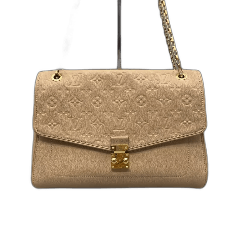 Louis Vuitton Lv Saint Leather Chain Crossbody Bag in Beige, Men's