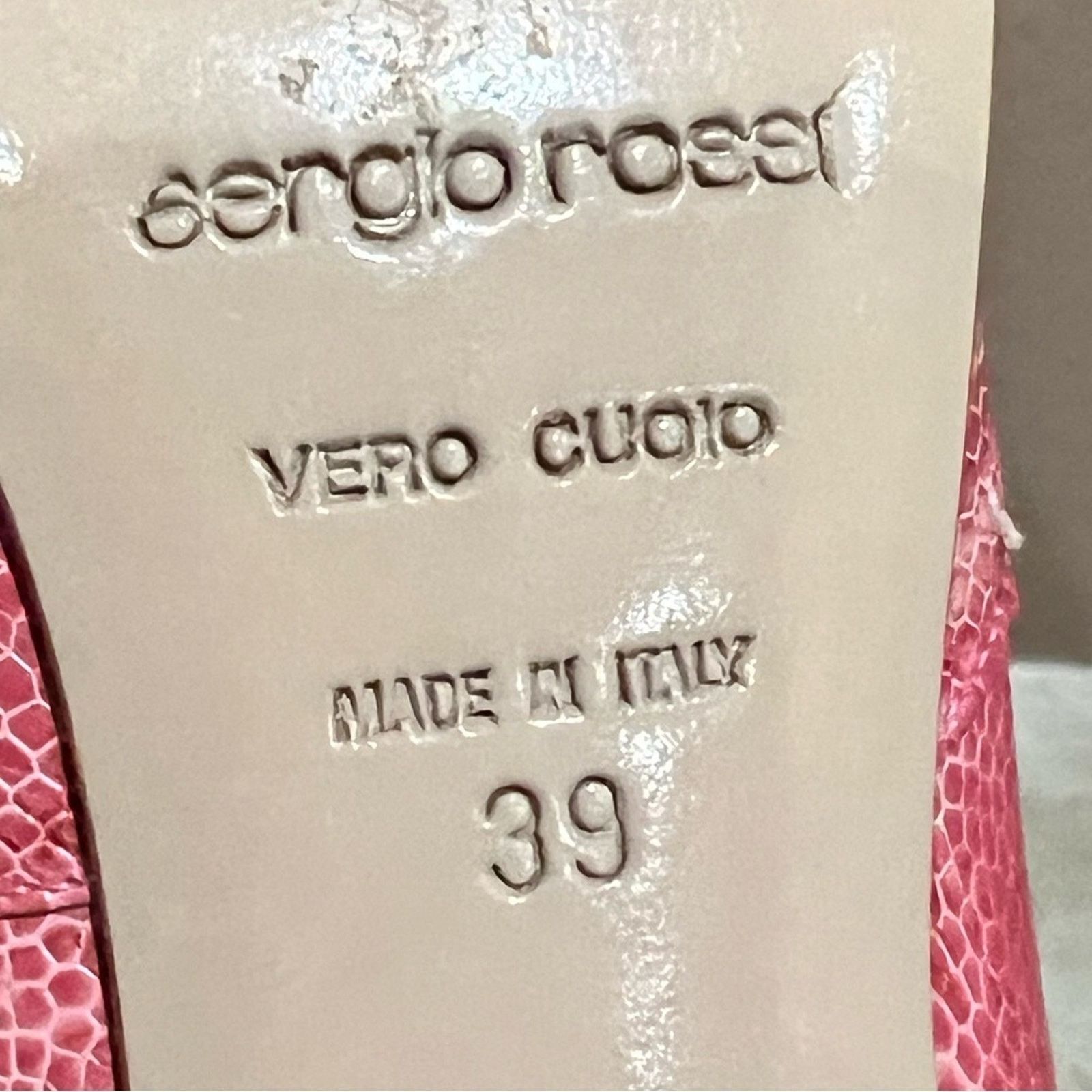 Sergio Rossi Sergio Rossi Stingray Snake Pink Steel Heel Pump 39 US 8.5 Size US 8.5 / IT 38.5 - 6 Thumbnail