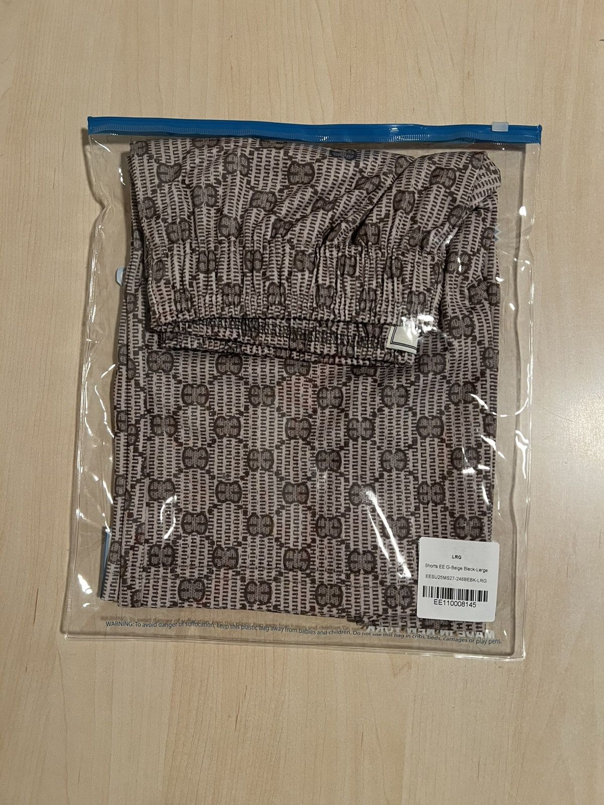 Eric Emanuel Eric Emanuel EE Print Gucci Basic Shorts Beige Black Large Size US 34 / EU 50 - 8 Thumbnail