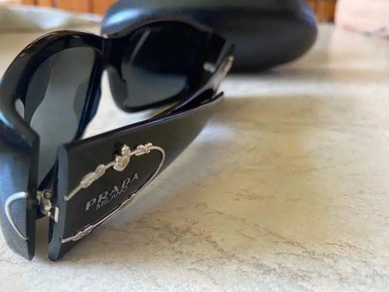 Prada × Vintage PRADA Sunglasses Wrap Shield Mask Symbole Sport Red Tab Size ONE SIZE - 4 Thumbnail