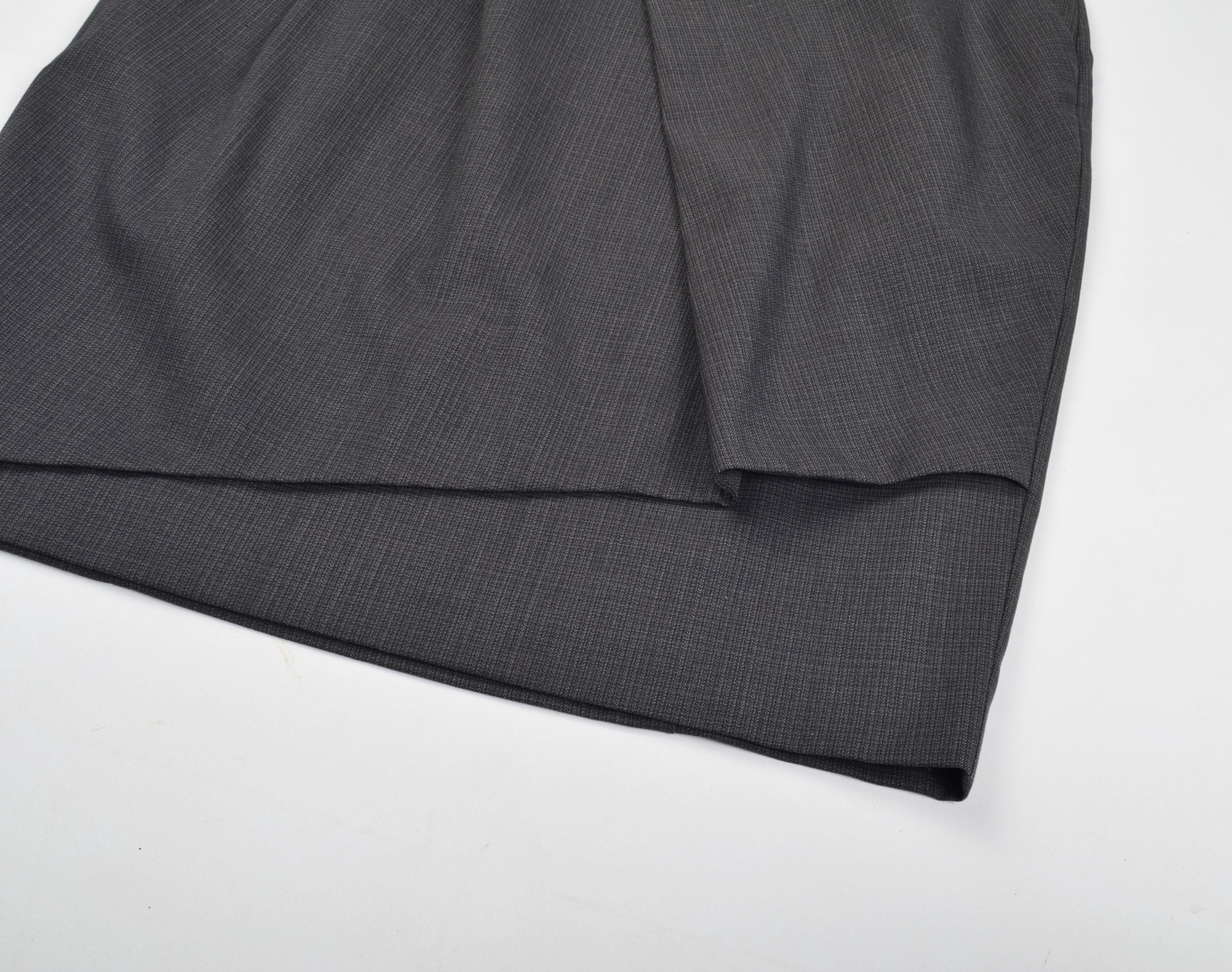Weekend Max Mara Max Mara Grey Wool Blend Draped Pencil Skirt Size 28" / US 6 / IT 42 - 6 Thumbnail