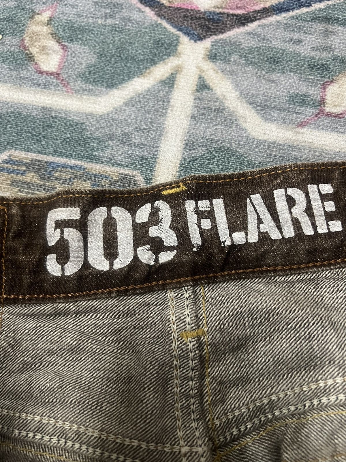 If Six Was Nine FLARED🔥EDWIN 503 BROWN FADED DISTRESSED DENIM PANT Size US 30 / EU 46 - 9 Thumbnail
