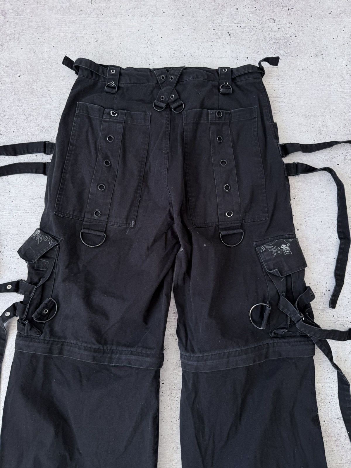 Other Vintage Y2K Cyber Goth Bondage Cargo Pants Multi Pocket Size US 33 - 19 Thumbnail