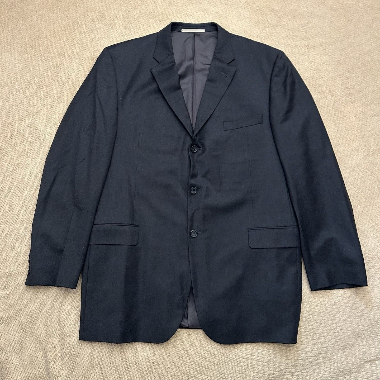 Burberry Burberry London 100% Wool Black Suit Jacket Blazer 46L Size 46L - 1 Thumbnail