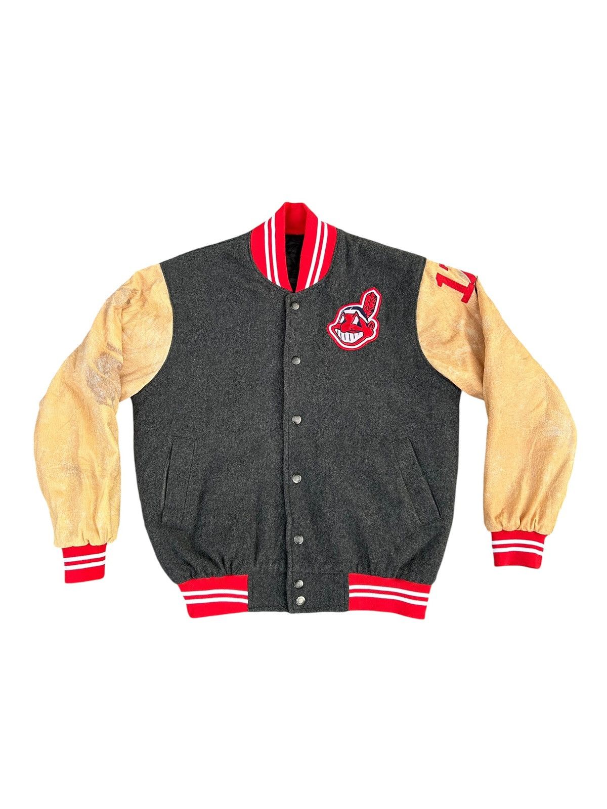 Kapital Vintage Cleveland Indian Varsity Jacket MLB Size US M / EU 48-50 / 2 - 2 Thumbnail
