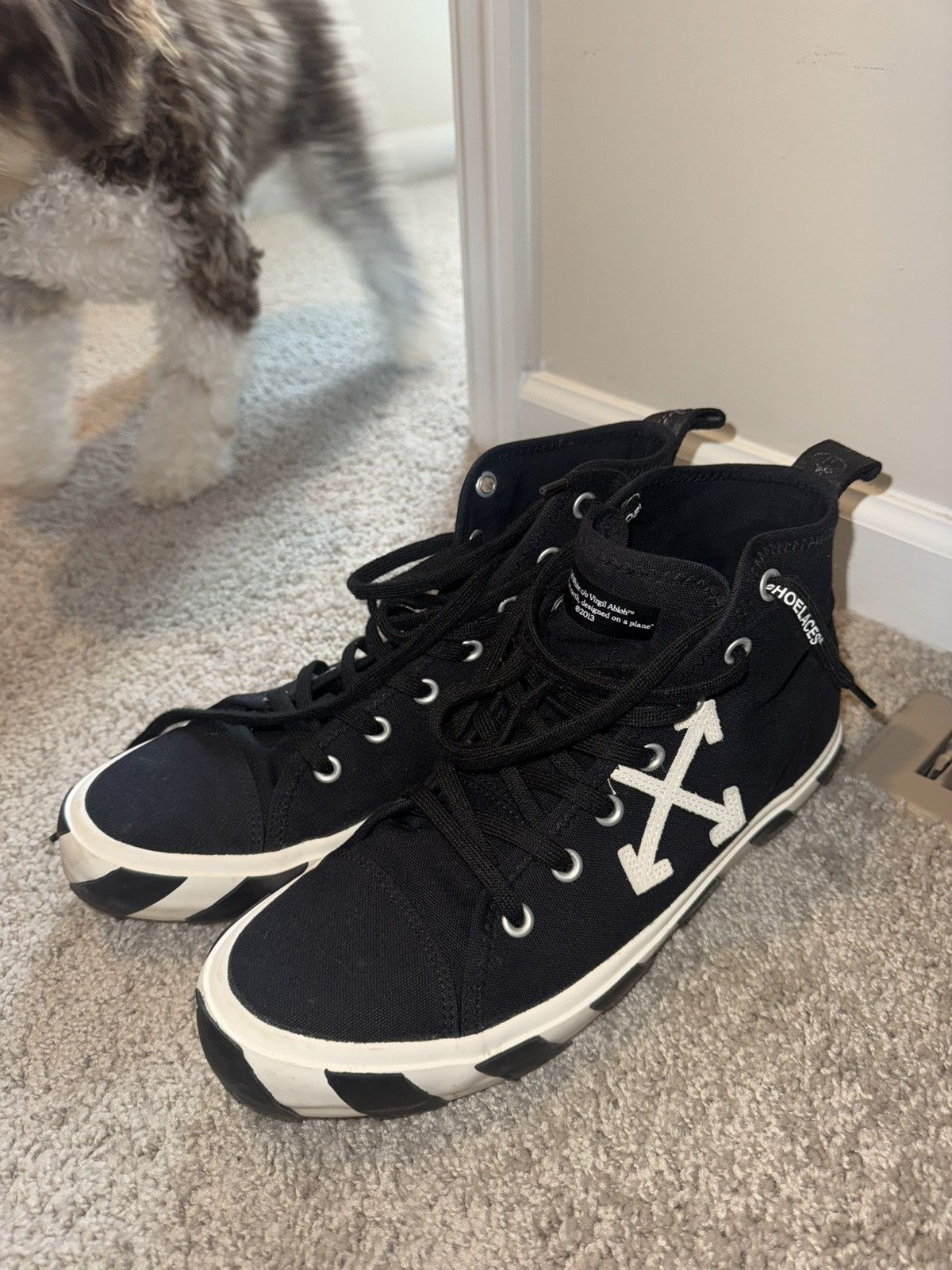 Off-White Off white high tops vulcanized Size US 12 / EU 45 - 15 Thumbnail