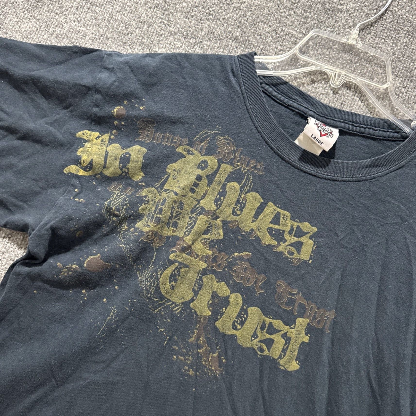 Vintage VINTAGE 00s In Blues We Trust Y2K Grunge Short Sleeve Black T-Shirt Men’s L House of Blues Shirt Mens L Black Grunge 00s Blues We Trust Size US L / EU 52-54 / 3 - 2 Thumbnail