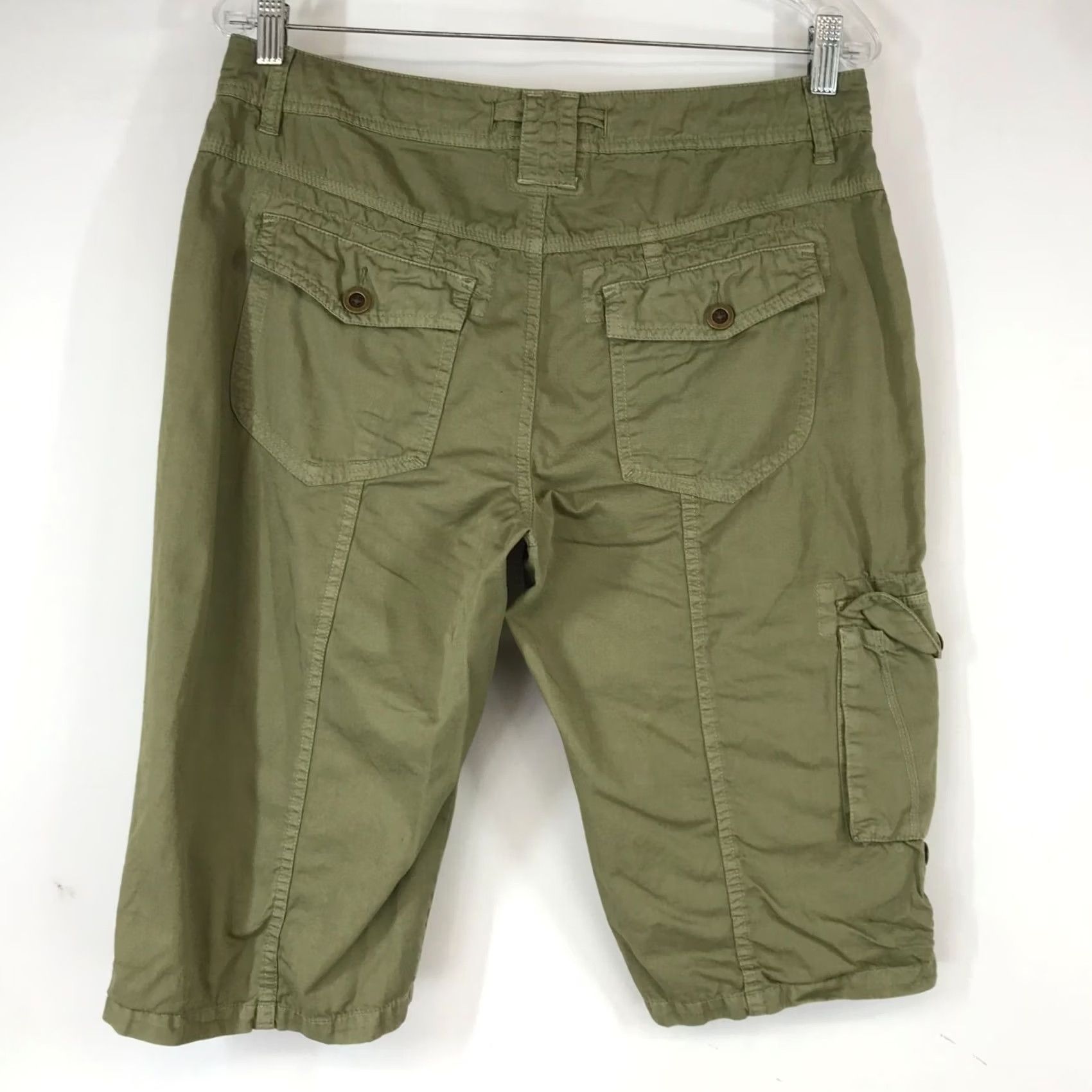 The Territory Ahead THE TERRITORY AHEAD Womens 12 Green Cargo Walking Shorts Size 34" / US 12 / IT 48 - 4 Thumbnail