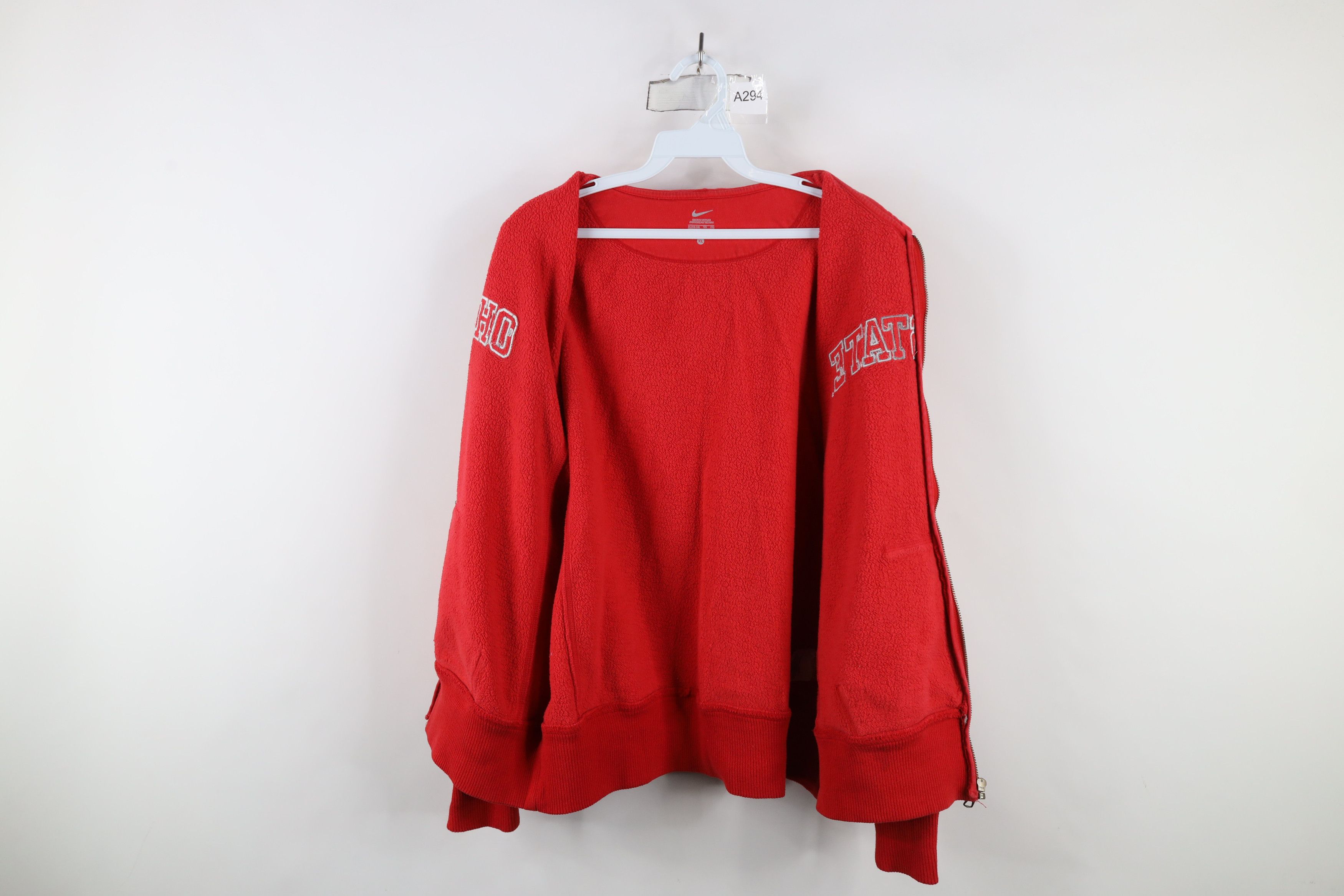 Nike × Vintage Vintage Nike Mini Swoosh Ohio State University Hoodie Red Size XL / US 12-14 / IT 48-50 - 12 Thumbnail