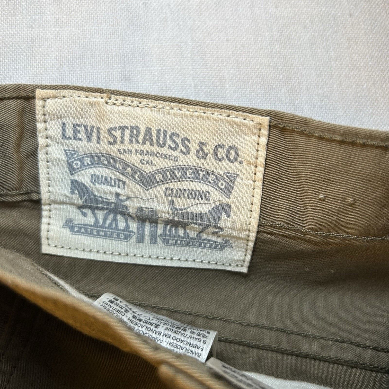 Levi's Levi's Tapered Khaki Brown/green Cotton Pants Men's 30x32 Size US 30 / EU 46 - 11 Thumbnail