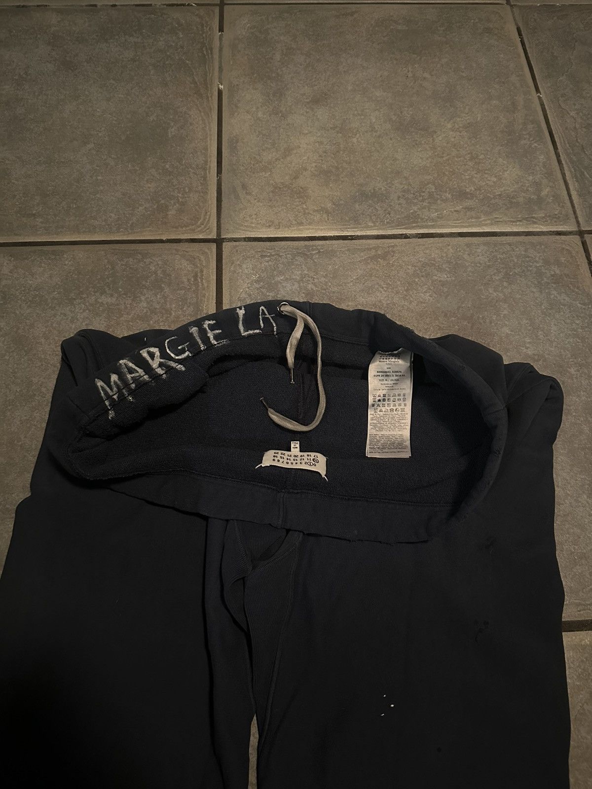 Maison Margiela Navy Maison Margiela Paint Splatter Pants Size US 34 / EU 50 - 8 Thumbnail