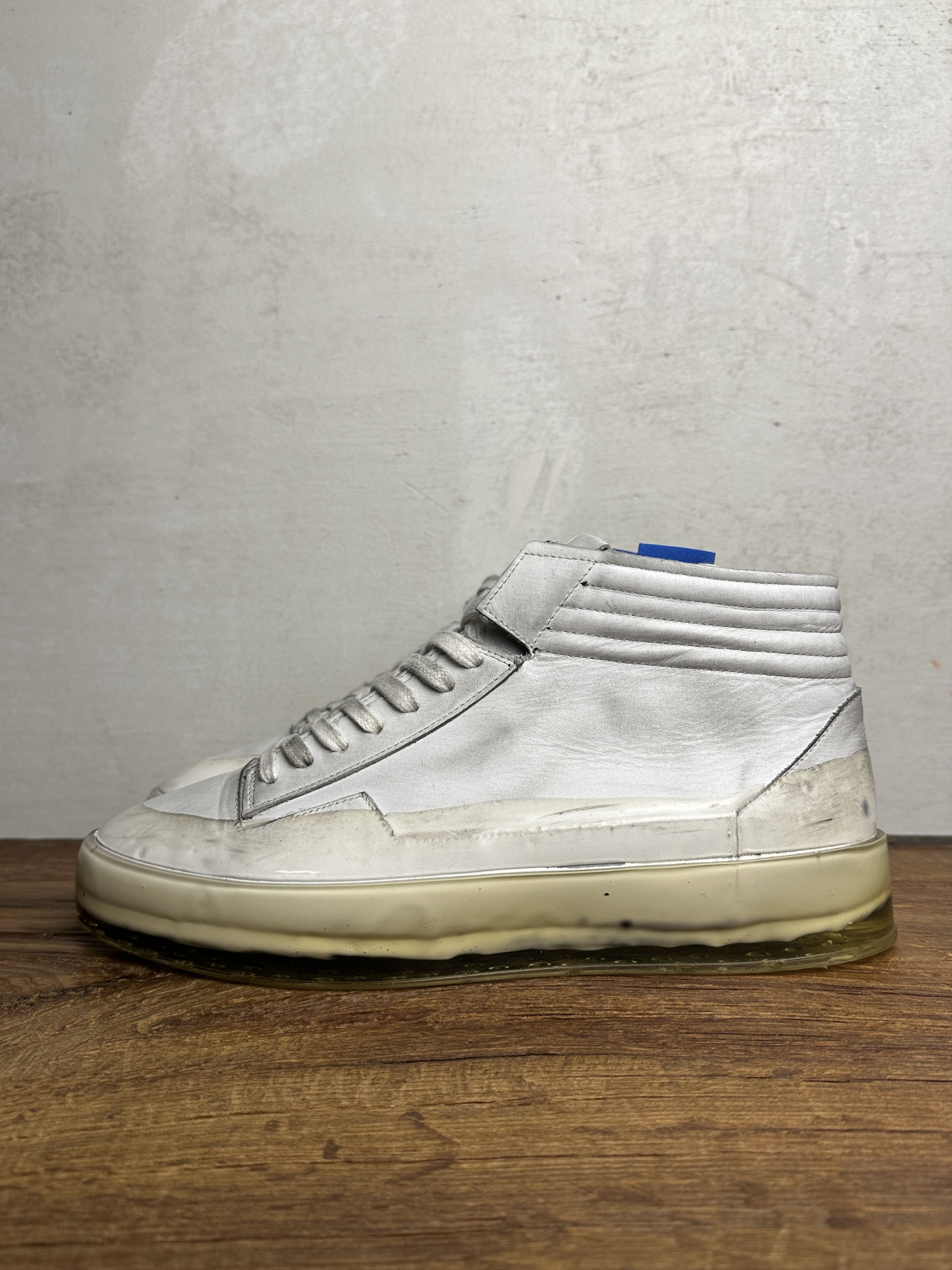 RBRSL RBRSL Rubber Soul White Distressed Sneakers Size US 10 / EU 43 - 2 Thumbnail