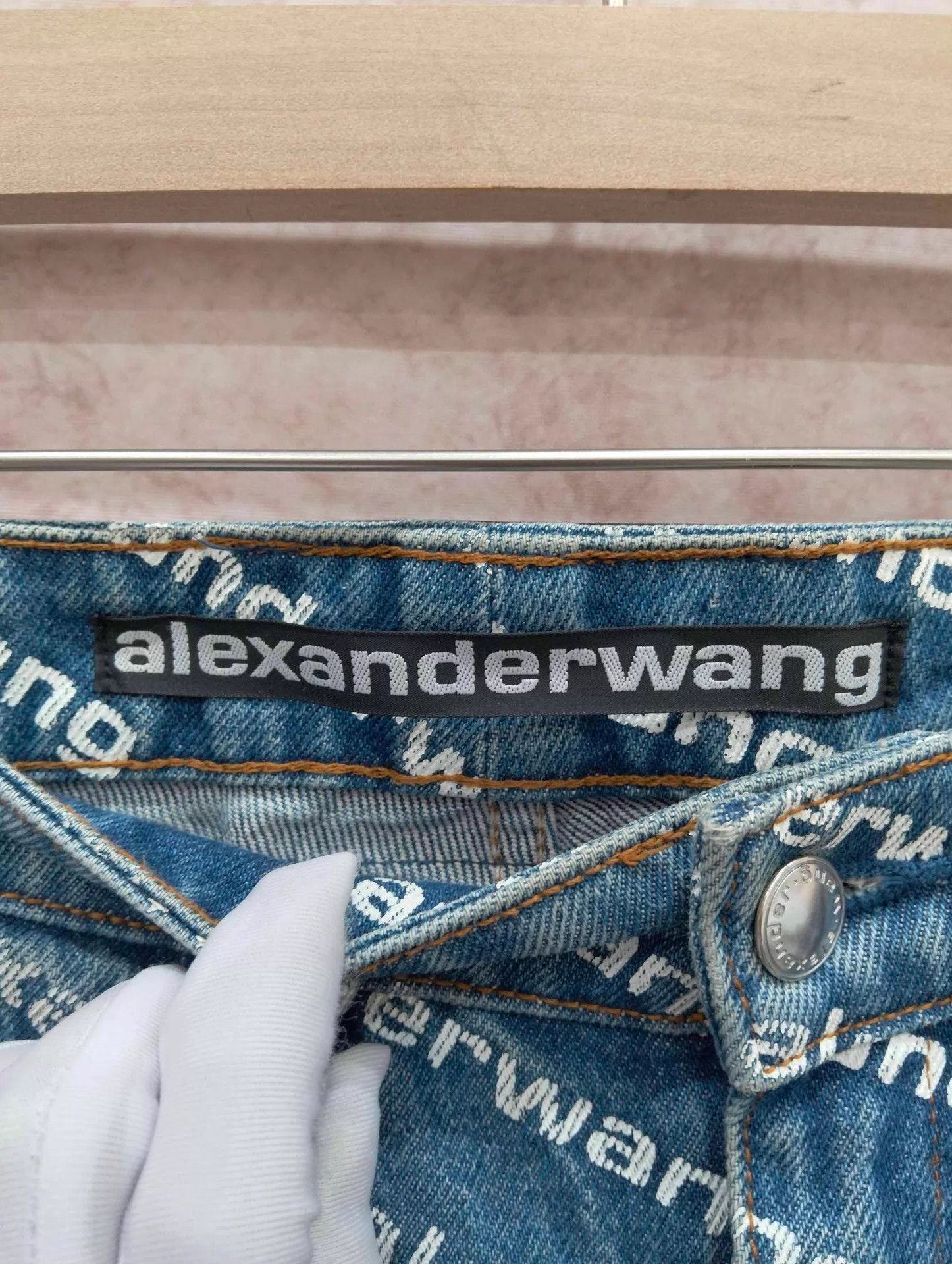 Alexander Wang Alexander Wang All-Over Print Denim Jeans 25 95 New Size 25" / US 0 / IT 36 - 3 Thumbnail