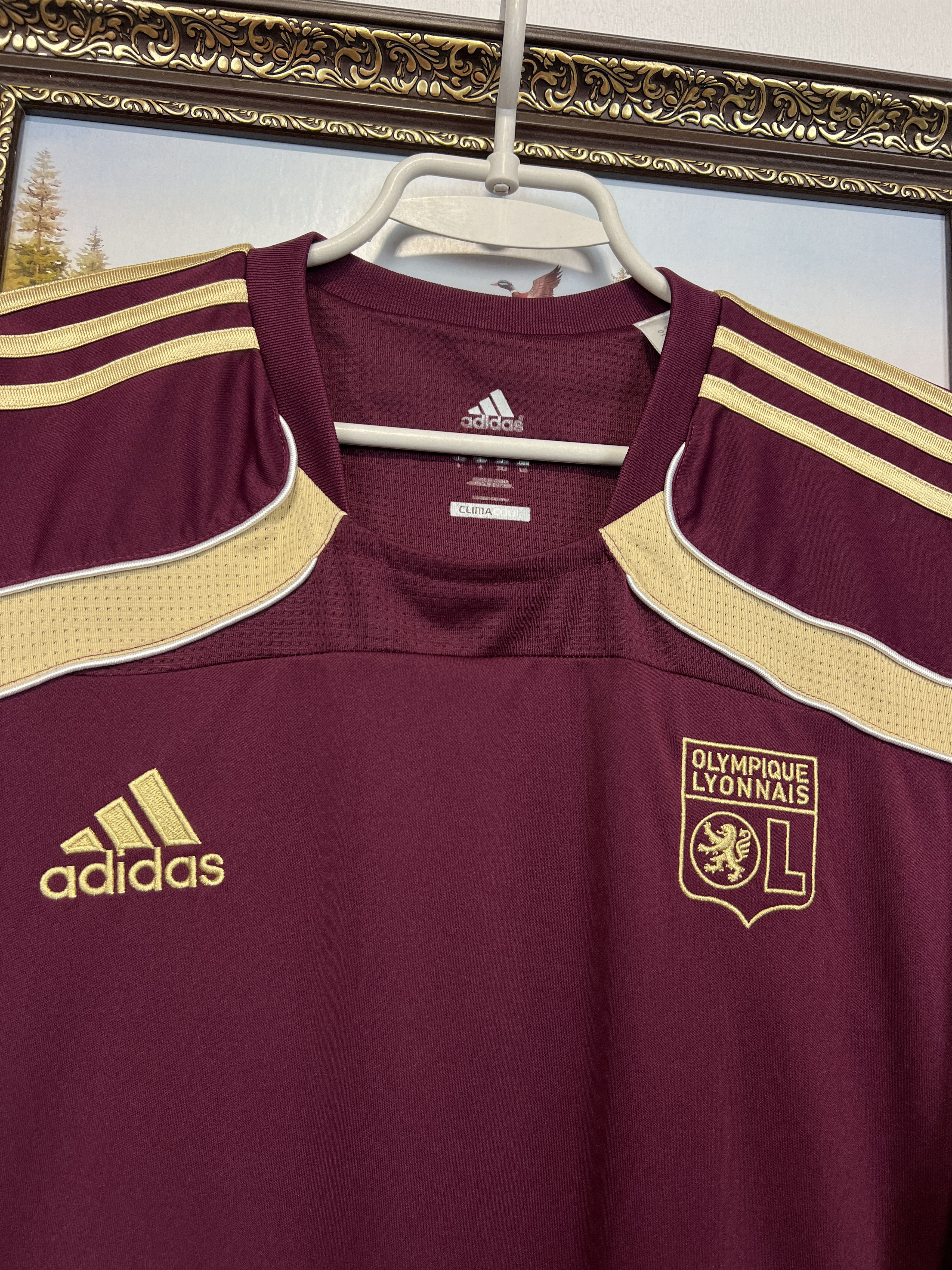 Adidas Lyon Special football shirt Soccer Burgundy Jersey Trikot Size US XL / EU 56 / 4 - 3 Thumbnail