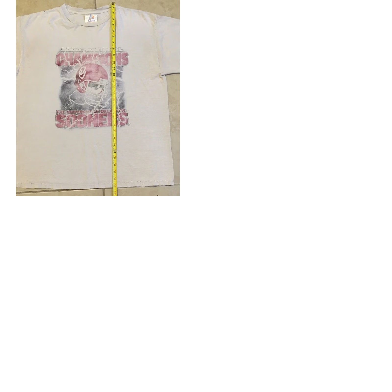 Vintage VINTAGE University Of Oklahoma Sooners Shirt XL Football Grunge 90s White Mens Size US XL / EU 56 / 4 - 12 Thumbnail