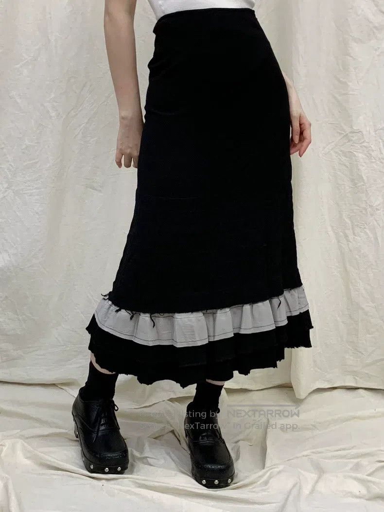 Other Comme Des Garcons size M Black and gray patchwork cake-tie Size 22" - 8 Thumbnail