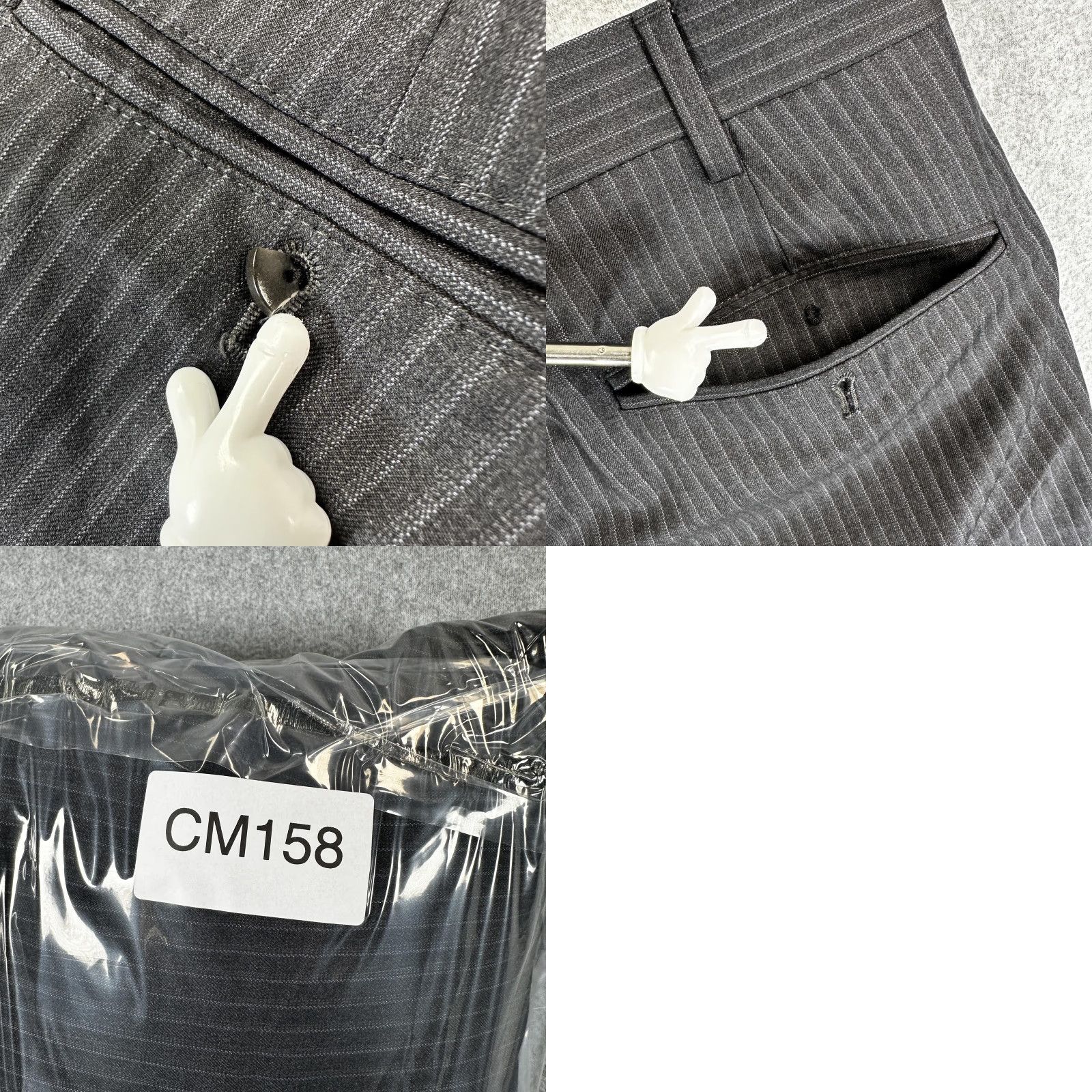 Brooks Brothers VINTAGE Brooks Brothers 1818 Madison Suit Blazer Pants Mens 46 2 Piece Wool Gray Striped Italy Size 46R - 10 Thumbnail