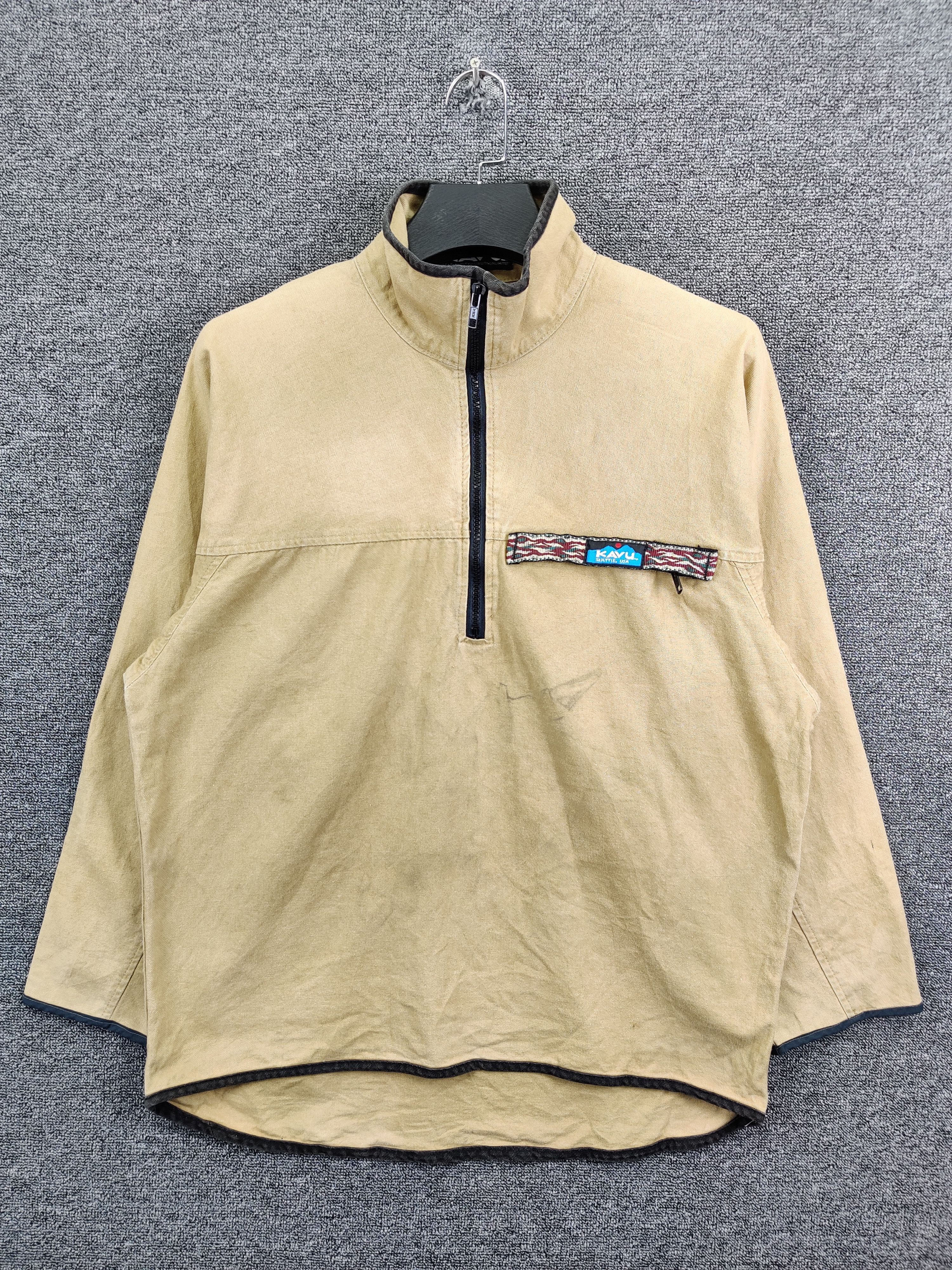 KAVU Vintage Kavu Duck Canvas Half Zipper Jacket Size US M / EU 48-50 / 2 - 1 Thumbnail