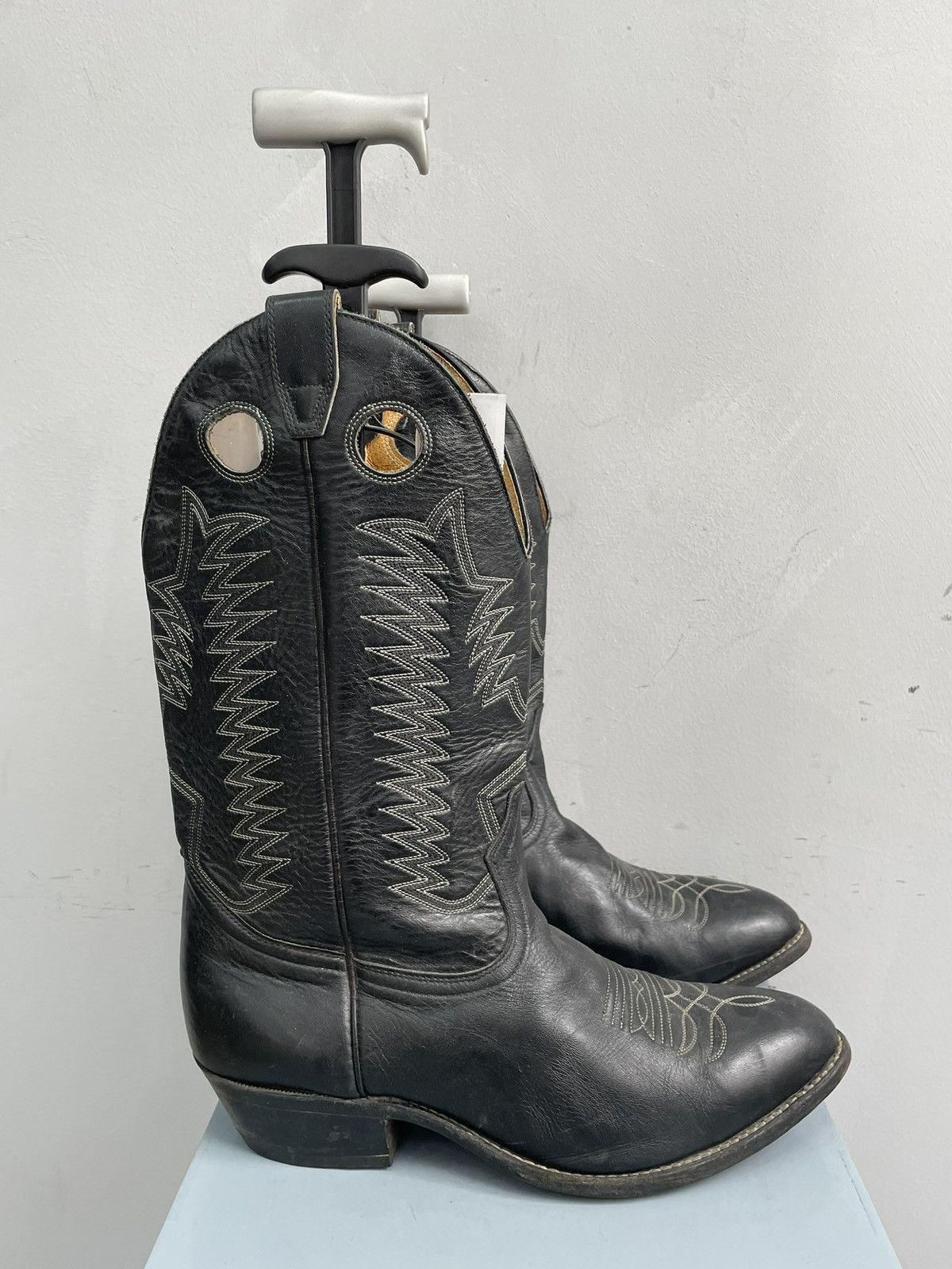 Western Rise Rare moto western USA guidi style leather boots 90s Size US 10 / EU 43 - 3 Thumbnail