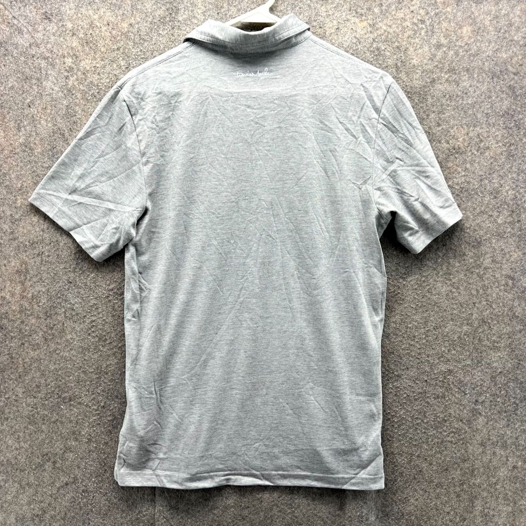 TravisMathew Travis Mathew Polo Shirt Men Small Gray Pima Cotton Pinstriped Golf Club Logo Shirt Mens Small Gray Pinstripe Golf Club Logo Size US S / EU 44-46 / 1 - 4 Thumbnail