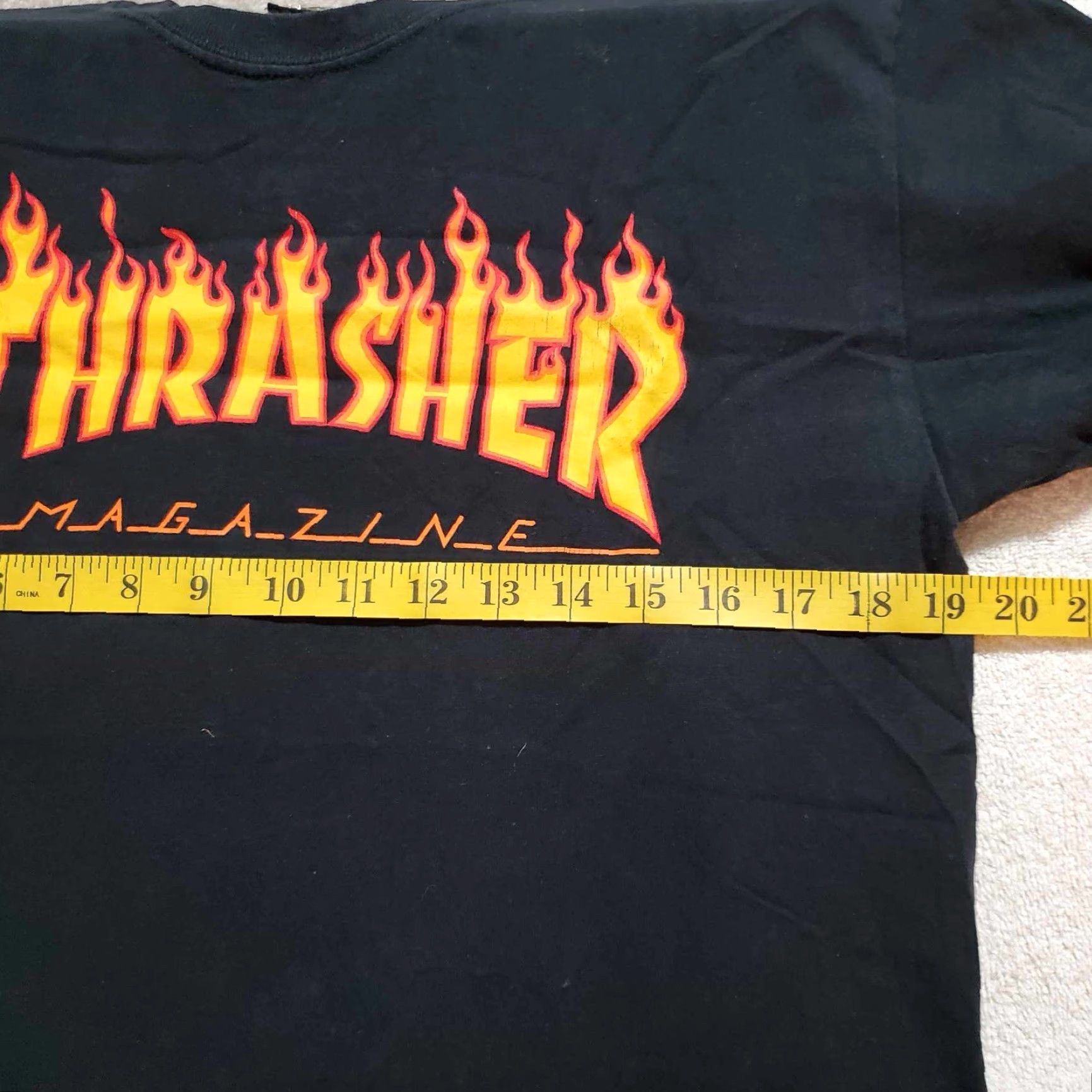 Thrasher VINTAGE Thrasher Skateboards T Shirt Black Grunge 90s Distressed Medium M Mens Size US M / EU 48-50 / 2 - 4 Thumbnail