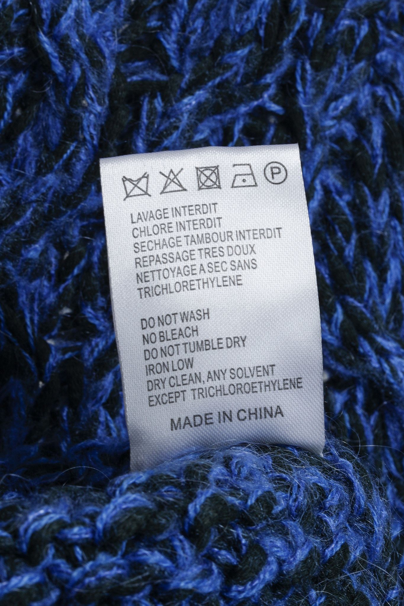 Carven Carven Chunky Cable Knit Black Blue Sweater Size S / US 4 / IT 40 - 9 Thumbnail