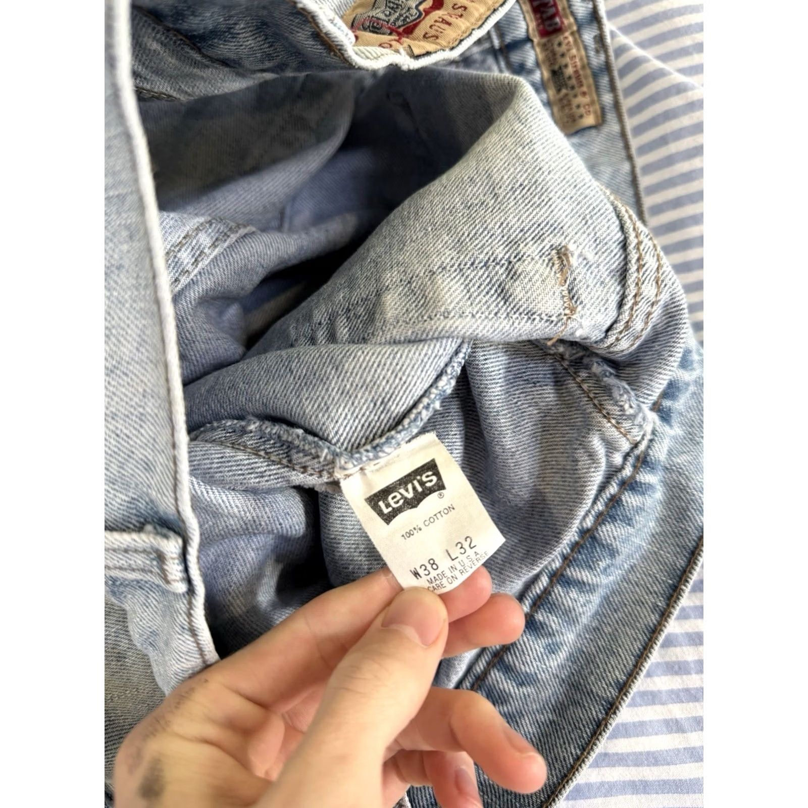 Levi's VINTAGE Levi’s Silver Tab Baggy Blue Jean Pants 38/32 USA Made Men's Size US 38 / EU 54 - 7 Thumbnail