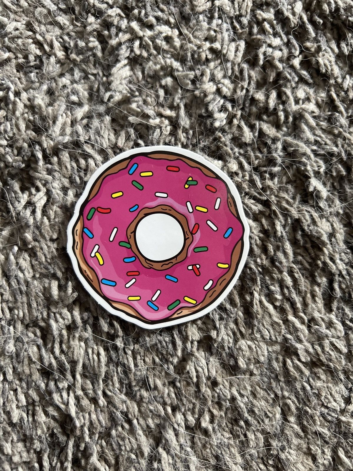 Hypebeast Pink Frosted Donut With Sprinkles Sticker Size ONE SIZE - 1 Thumbnail