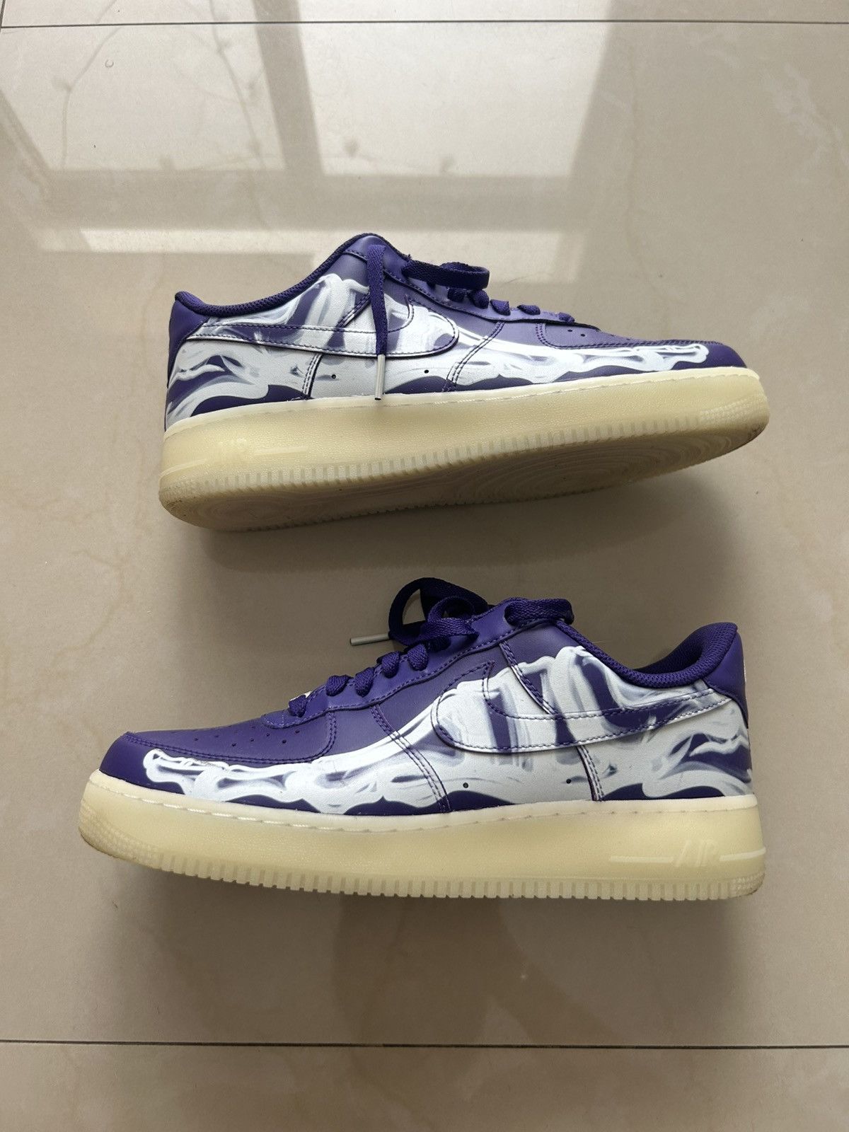 Nike Nike purple skeleton air force 1s Size US 10.5 / EU 43-44 - 1 Thumbnail